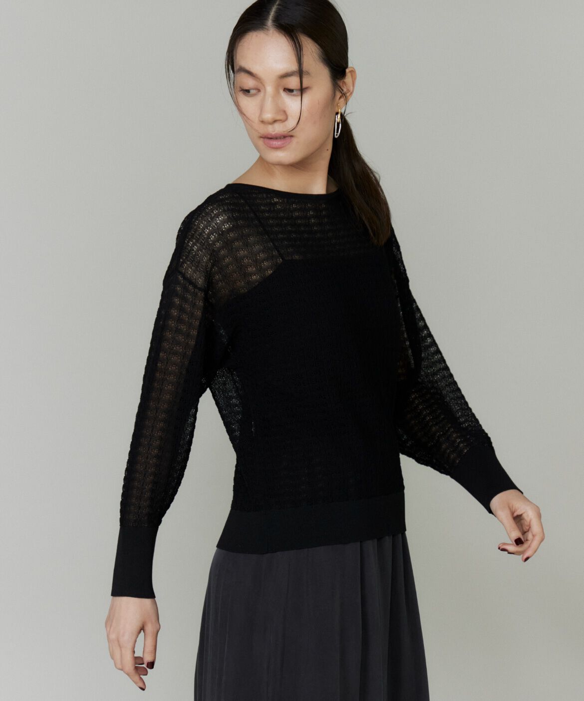 INED「シアーレーシーニット《YVON》」|ニット・セーター|