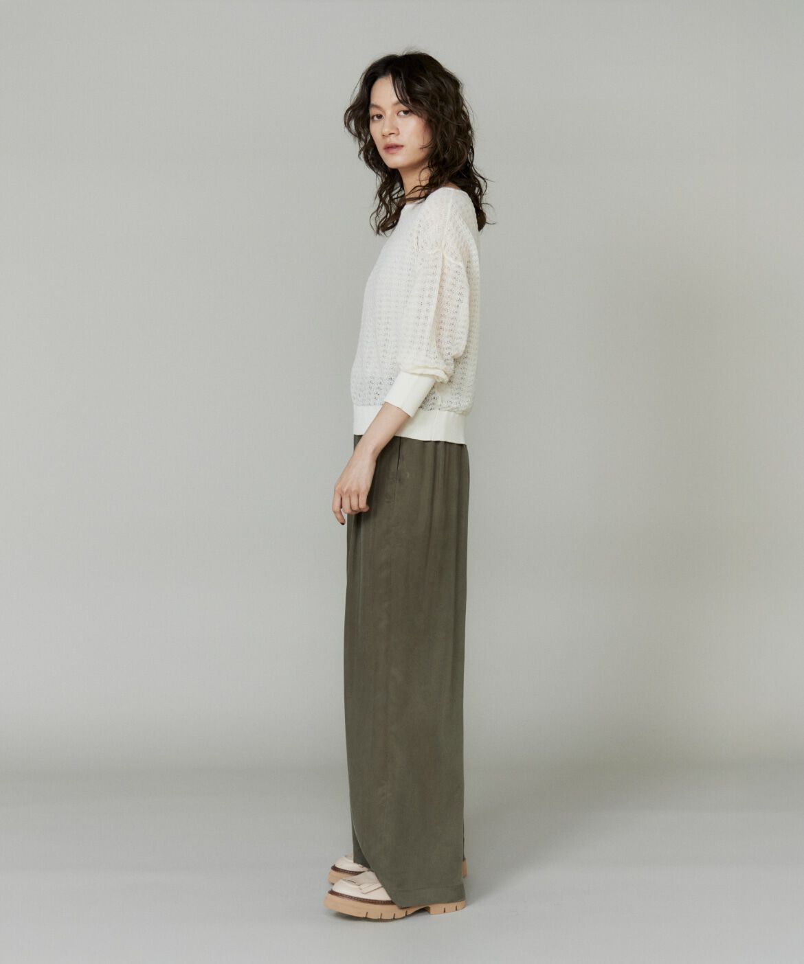 INED「シアーレーシーニット《YVON》」|ニット・セーター|