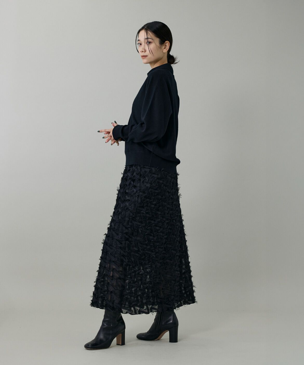 INED「ポロ衿ドルマンニット　」|ニット・セーター|