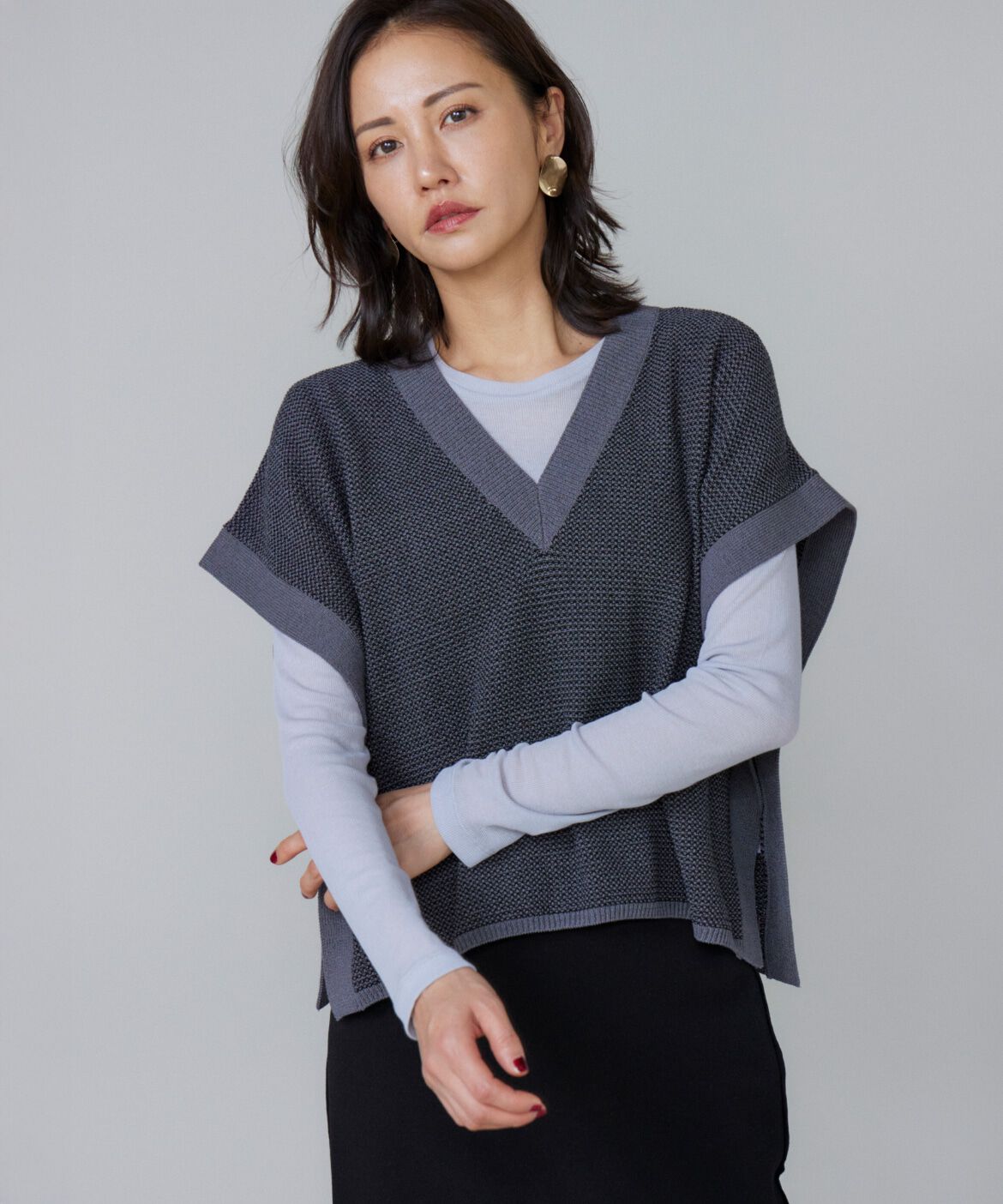 Le Souk「《大きいサイズ》ニットベスト」|ニット・セーター|