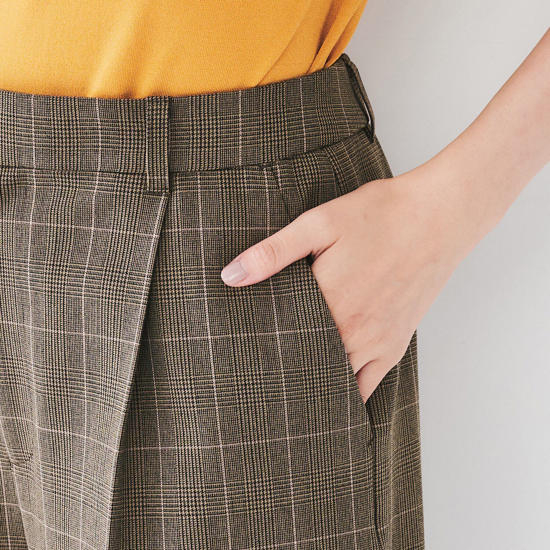 UNTITLED「【ストレッチ/後ろウエストゴム】タックワイドパンツ」|その他|