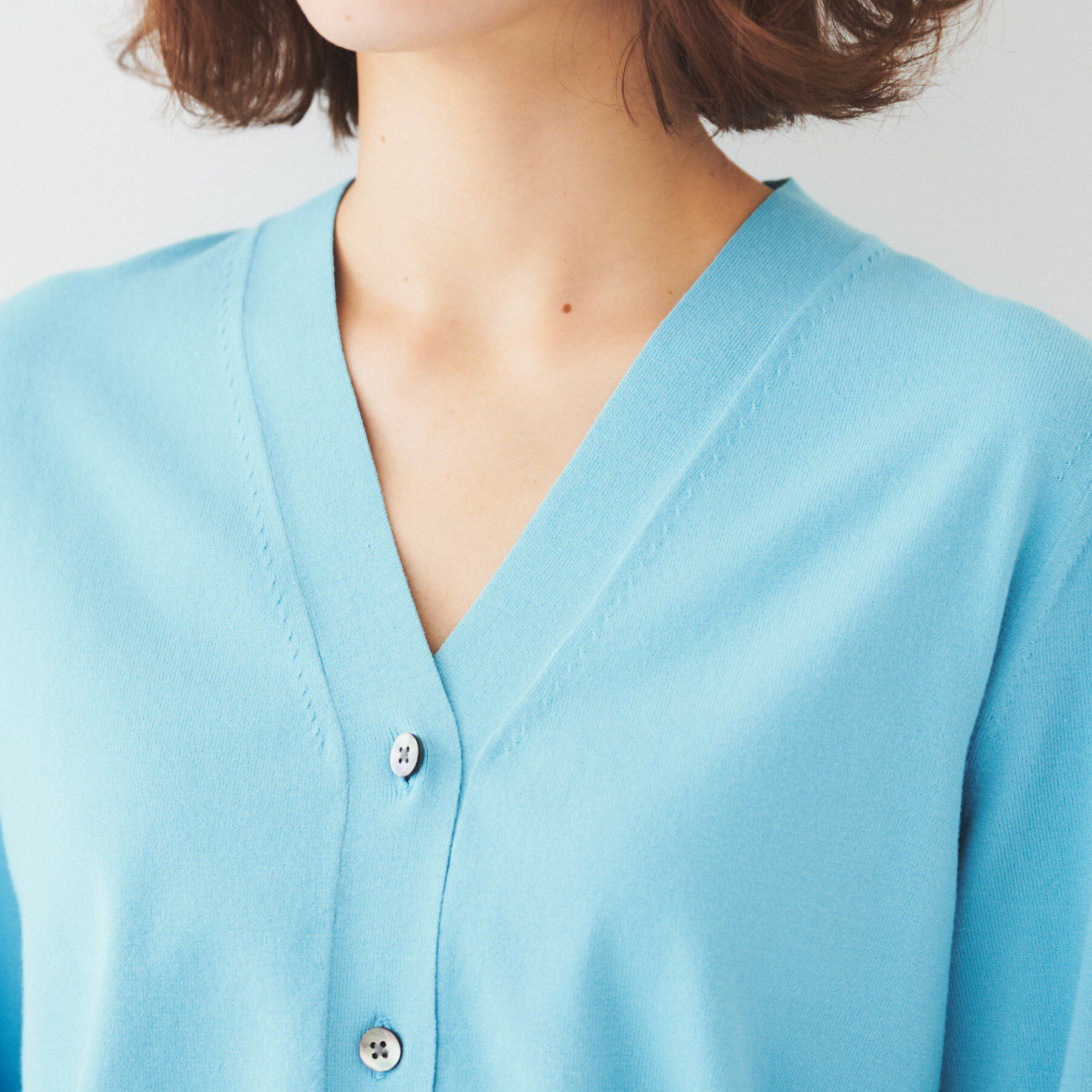 UNTITLED「【アンサンブル可能】配色Vネックカーディガン」|カーディガン|