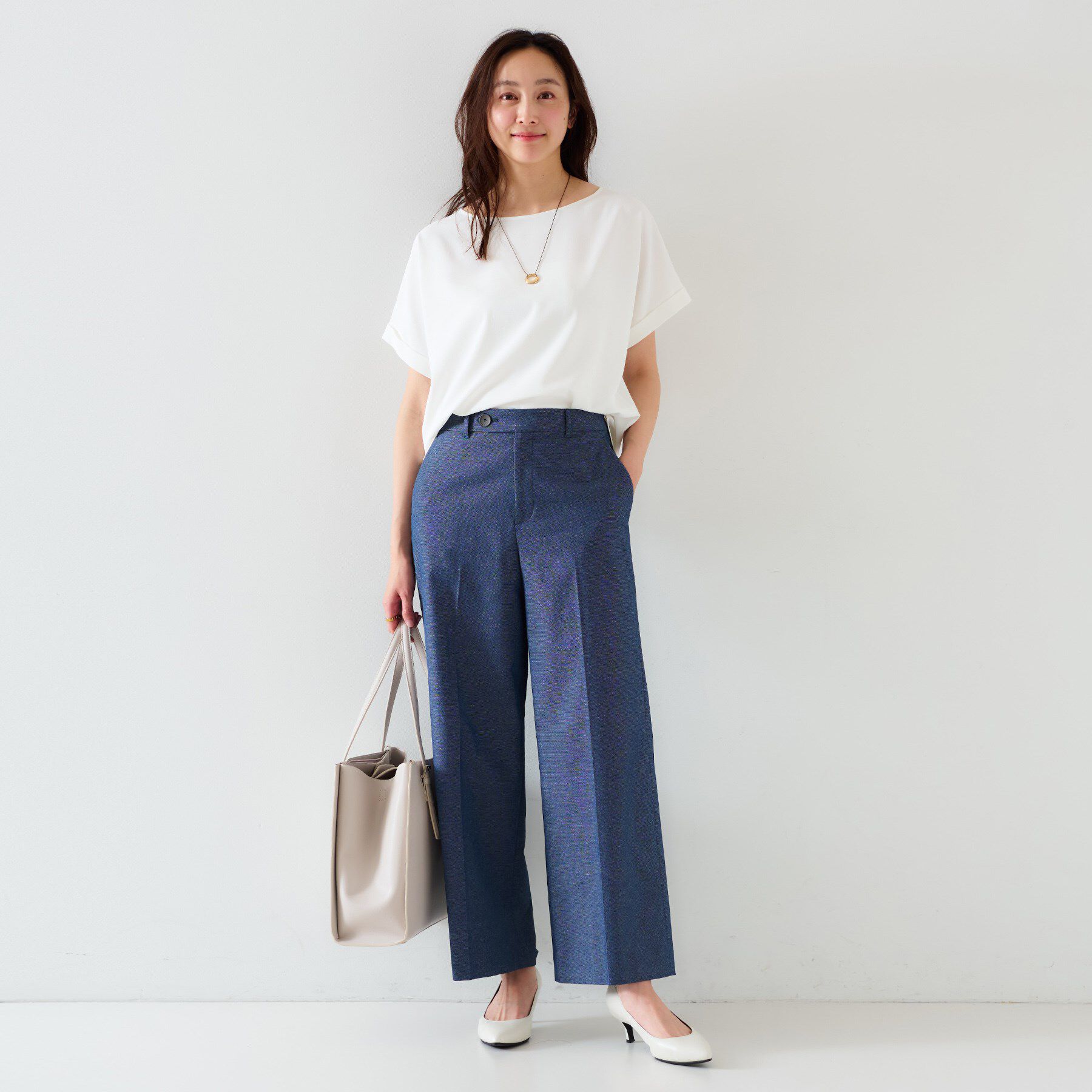 UNTITLED「【セットアップ可/接触冷感/イージーケア】リラクミスト　2WAYブラウス」|シャツ・ブラウス|