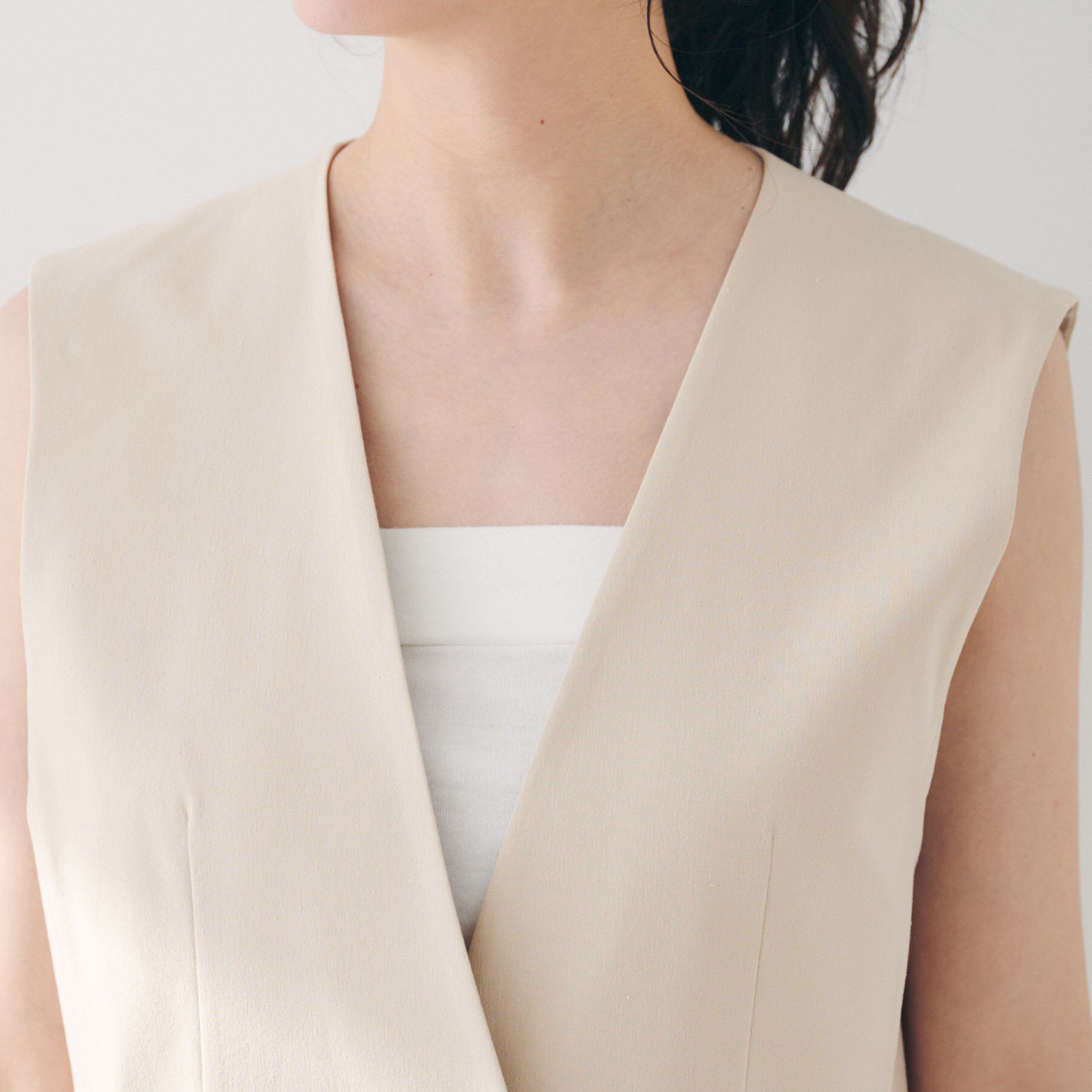 UNTITLED「【セットアップ可能／オンオフ】ラミー混カラーレスジレ」|ベスト・ジレ|