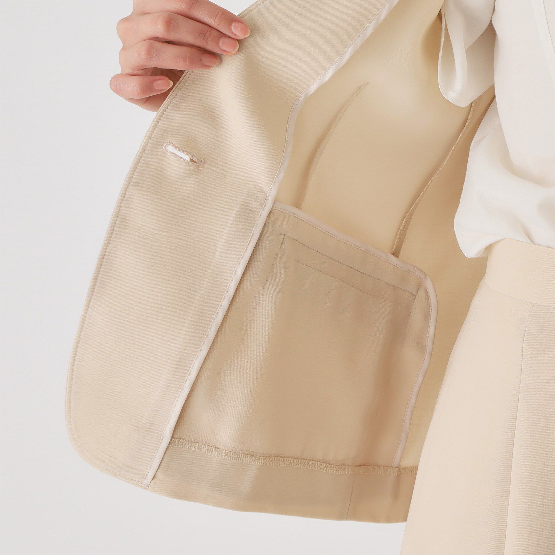 COUP DE CHANCE「【手洗い可／通勤】ノーカラージャケット」|ノーカラージャケット|