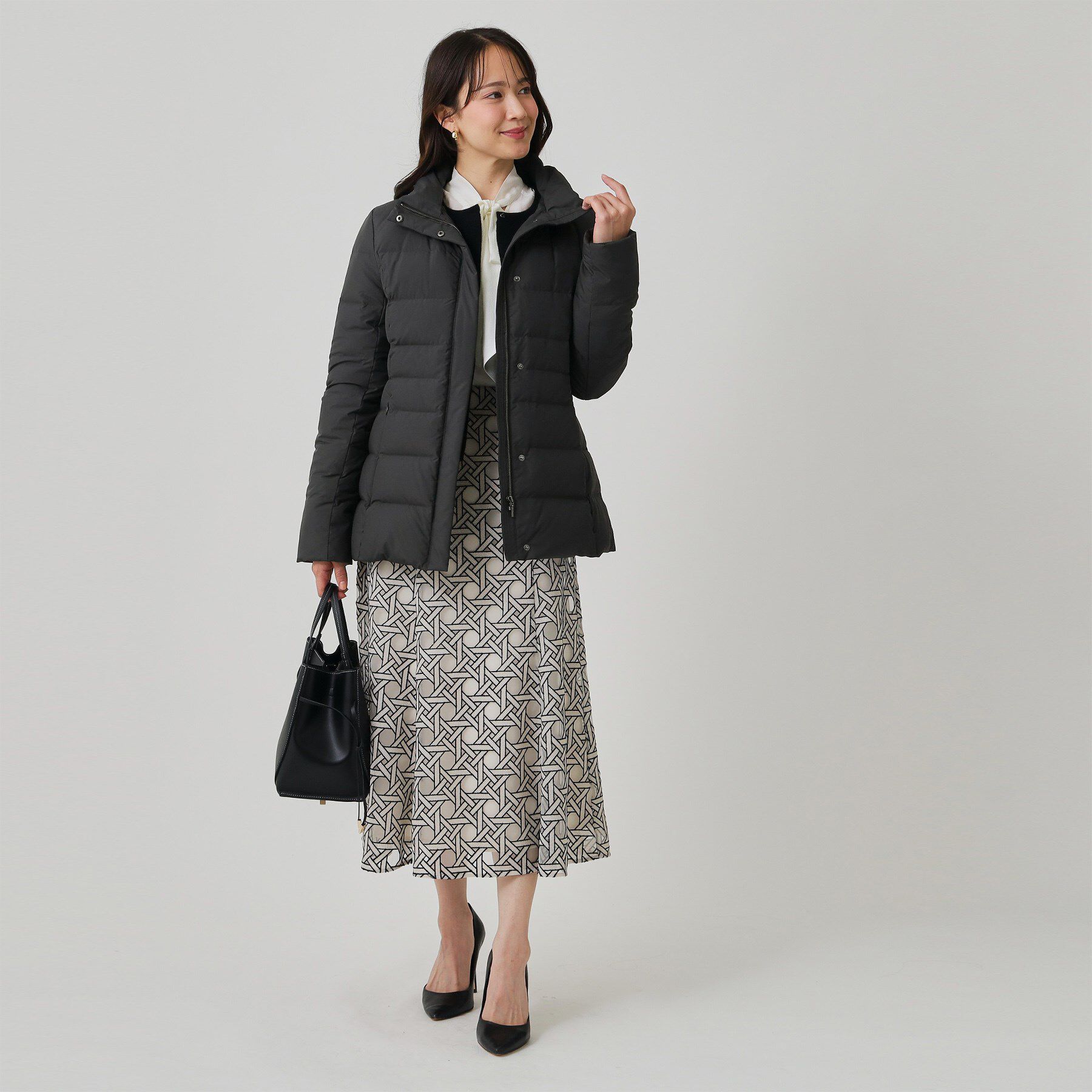 COUP DE CHANCE「【フランス産ホワイトダックダウン／FP800保温性◎／抗菌防臭／手洗い可】ミドル丈ダウンコート」|ダウン|