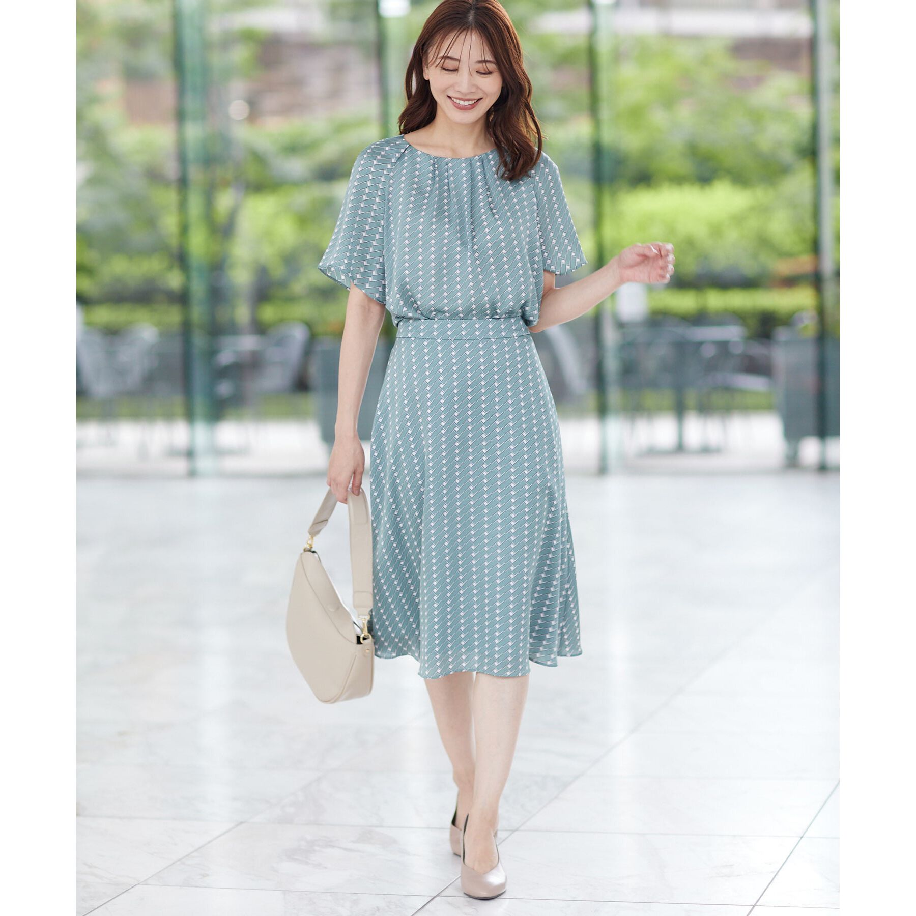 Reflect「【WEB限定カラーあり／マシンウォッシュ可／セットアップ可能】プリントフレアスカート」|スカート|