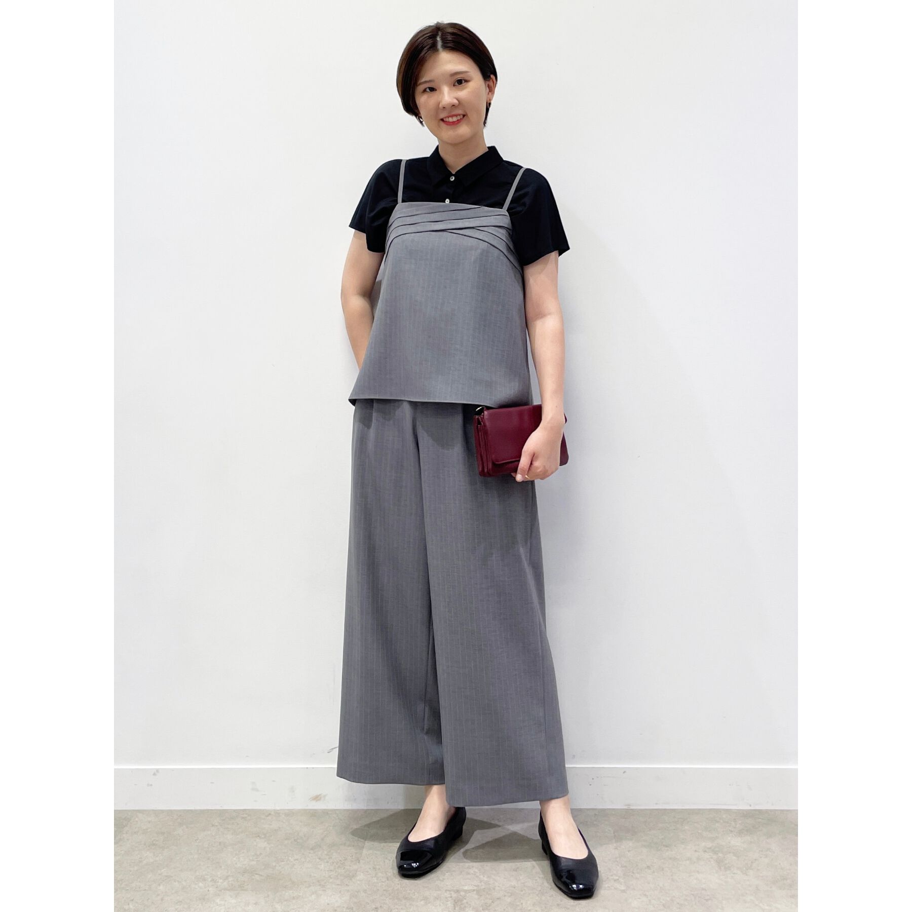 Reflect「【マシンウォッシュ／二の腕カバー】フレンチスリーブブラウス」|シャツ・ブラウス|