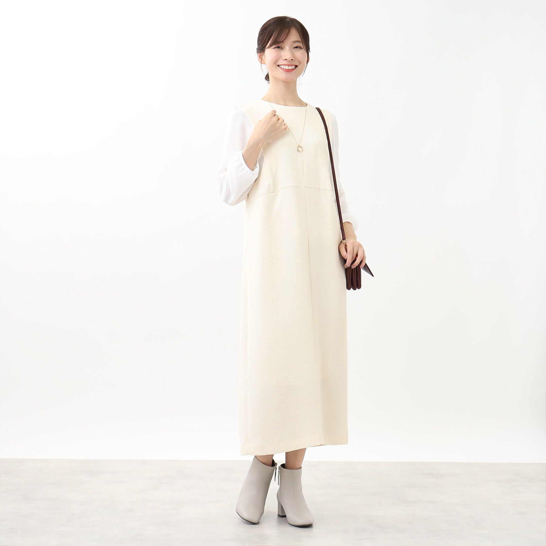 Reflect「【手洗い可／すっきり見え】大人ジャンパードレス」|ワンピース|