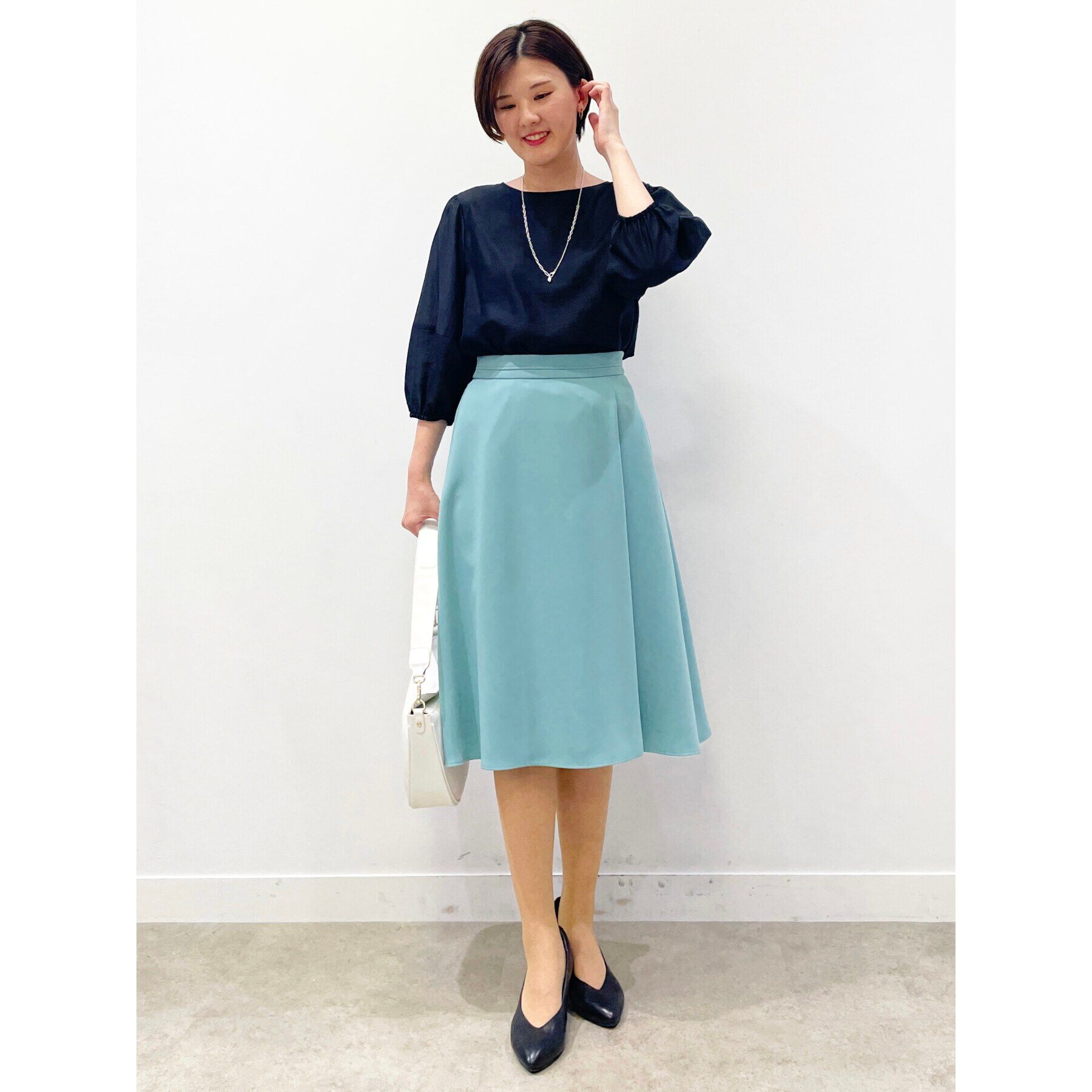 Reflect「【WEB限定カラーあり／マシンウォッシュ】サテンフレアスカート」|スカート|