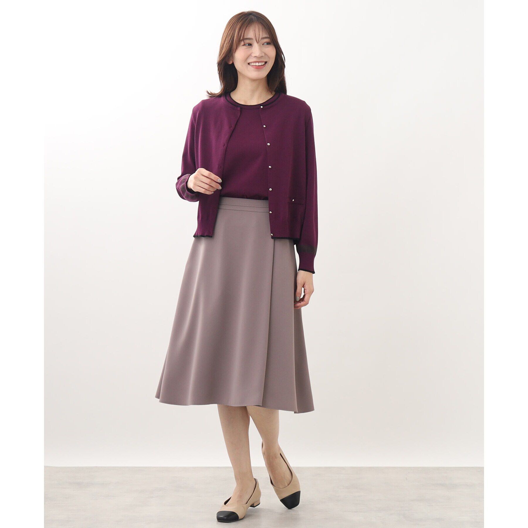 Reflect「【WEB限定カラーあり／マシンウォッシュ】サテンフレアスカート」|スカート|