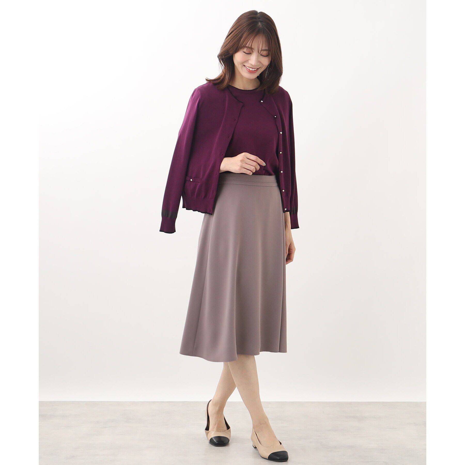 Reflect「【WEB限定カラーあり／マシンウォッシュ】サテンフレアスカート」|スカート|