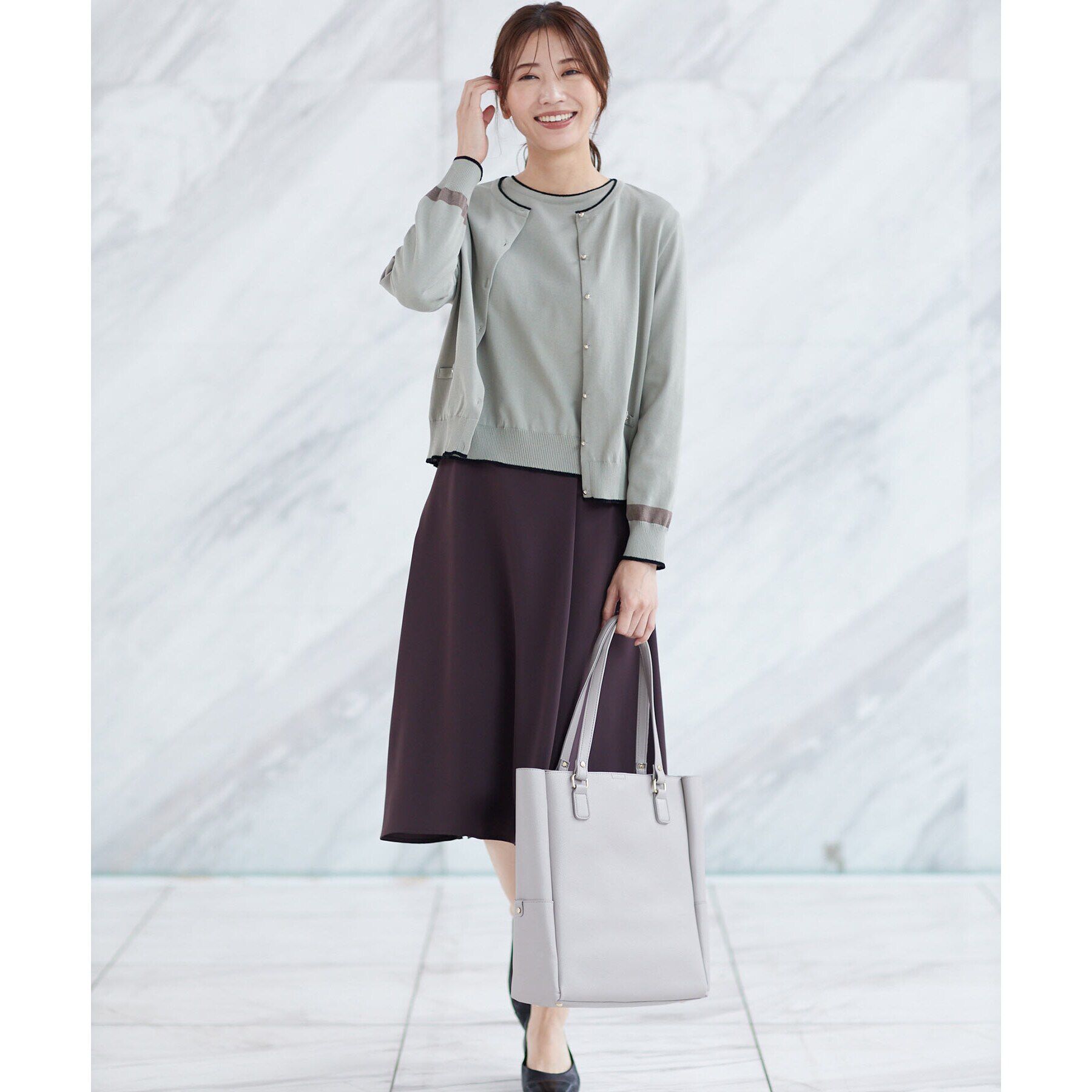 Reflect「【WEB限定カラーあり／マシンウォッシュ】サテンフレアスカート」|スカート|