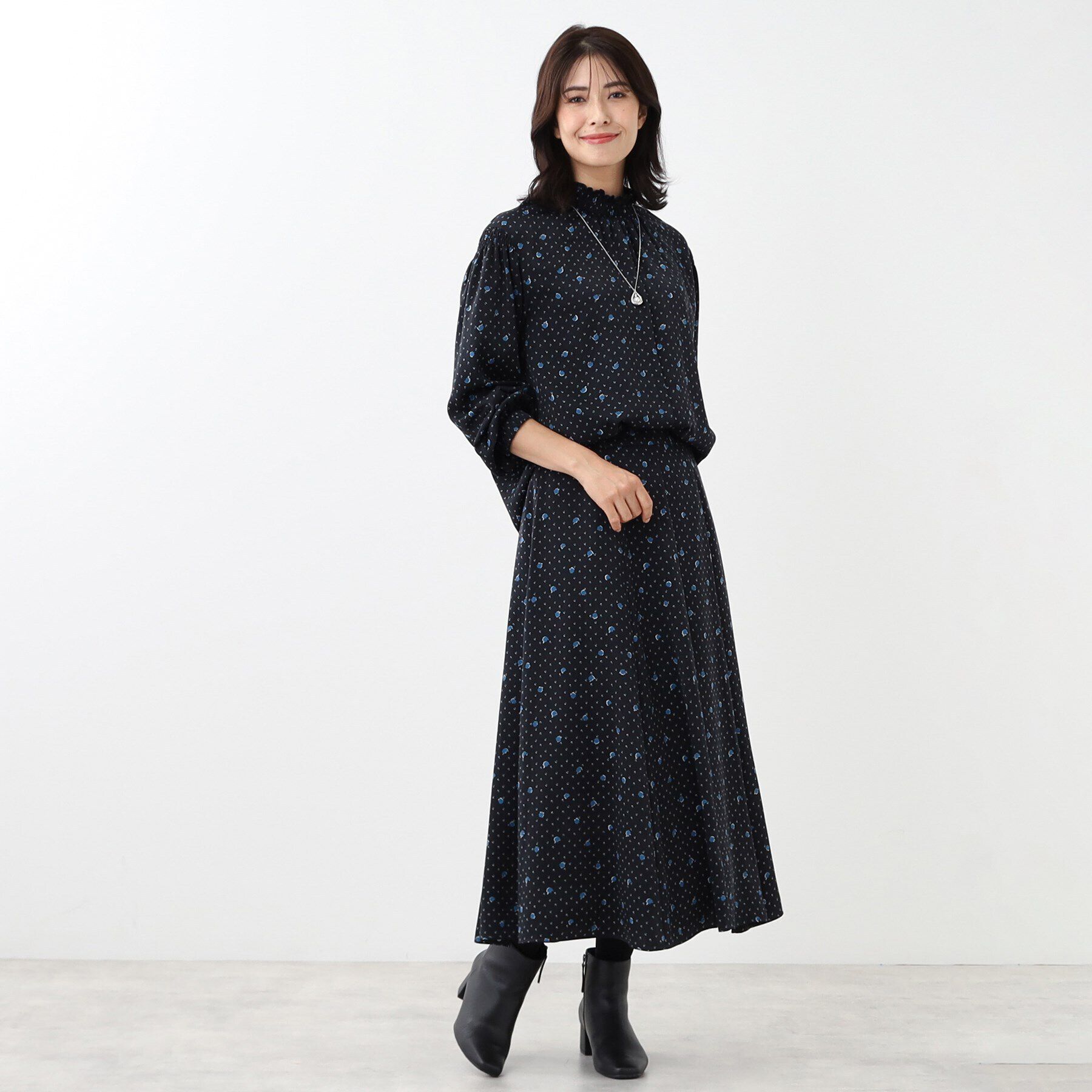 Reflect「【マシンウォッシュ可／セットアップ可】マーブルドットスカート」|スカート|