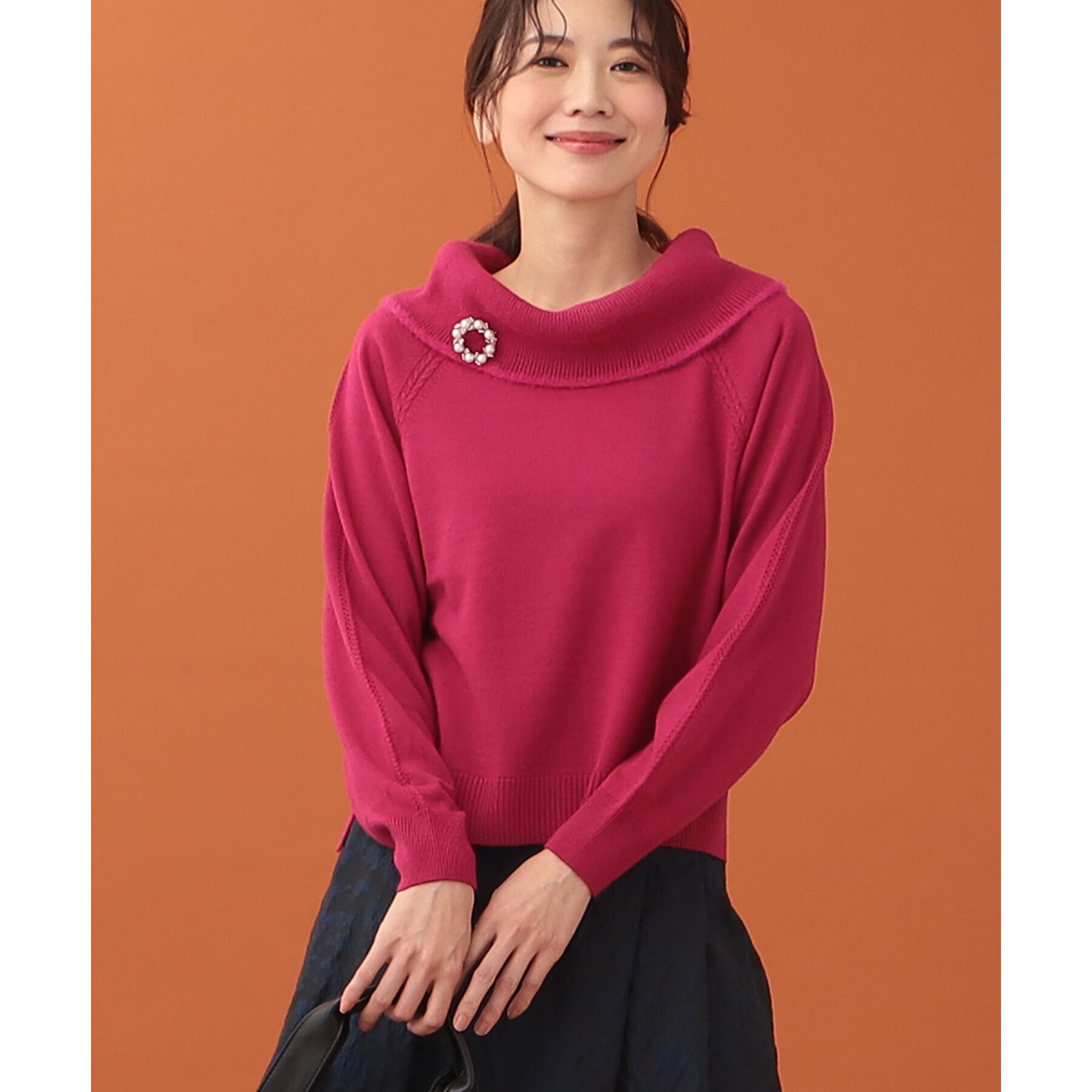 Reflect「【手洗い可】華やかオフタートルニット」|ニット・セーター|