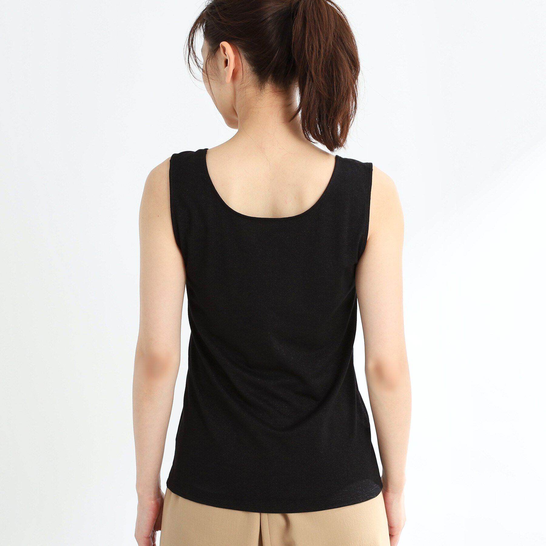 Reflect「【洗える】ベーシックラメタンクトップ」|キャミソール|