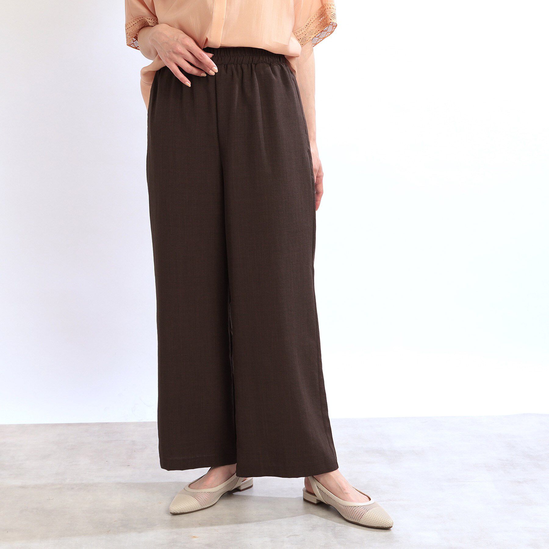 Reflect「【ウエスト総ゴム／脚長効果◎】ドライタッチワイドパンツ」|その他|