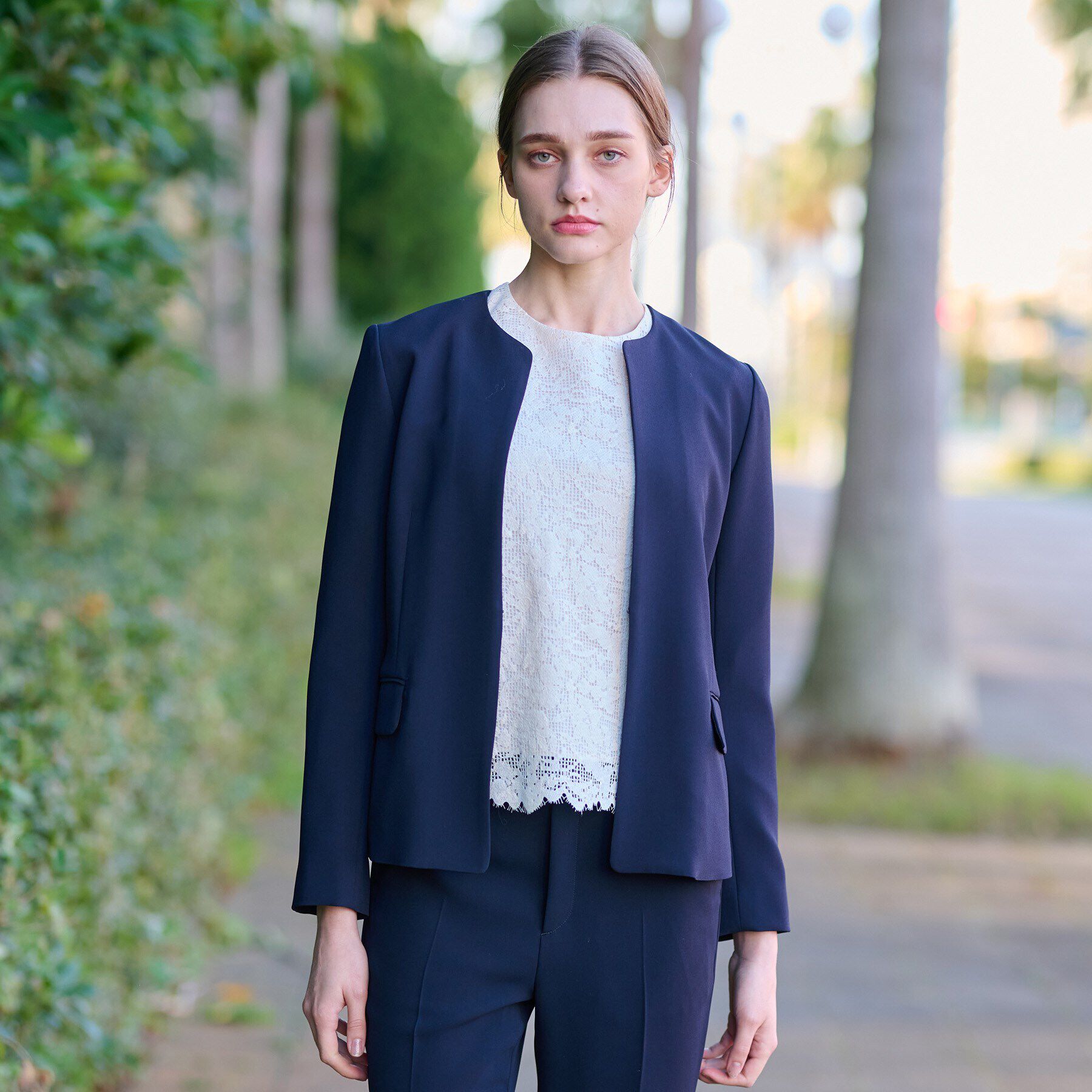 DRESSTERIOR「【セットアップ可/セレモニー】オケージョンSETUPジャケット」|ノーカラージャケット|ネイビー(094)