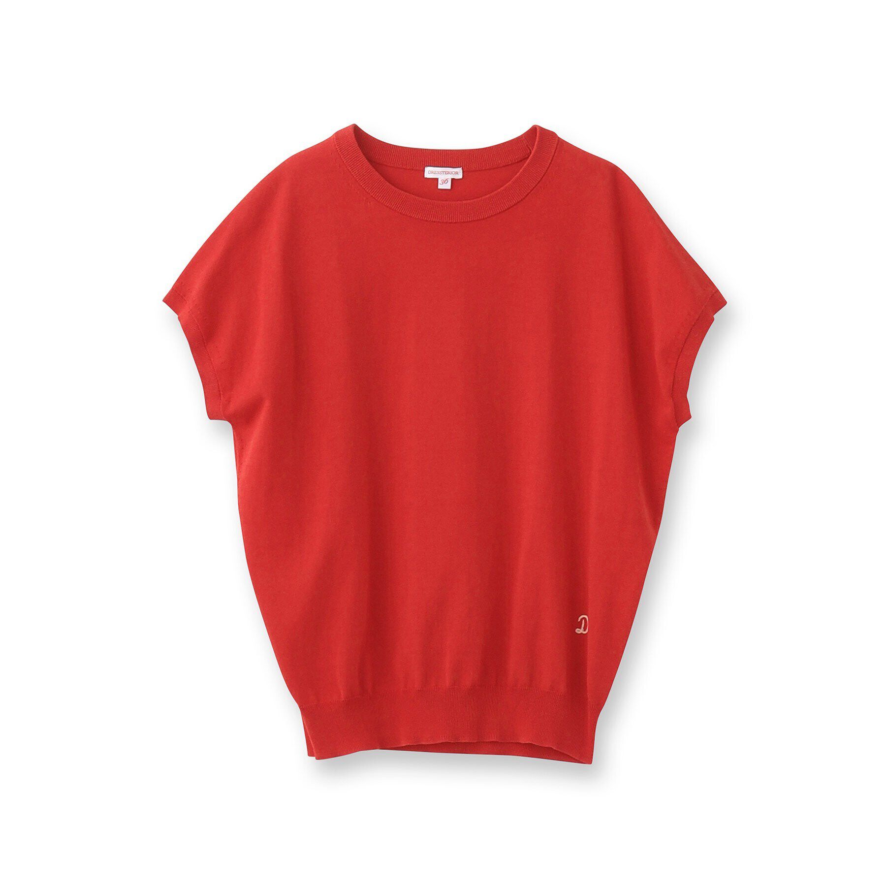 DRESSTERIOR「【定番/洗える】コットンシルク混フレンチスリーブニット」|ニット・セーター|