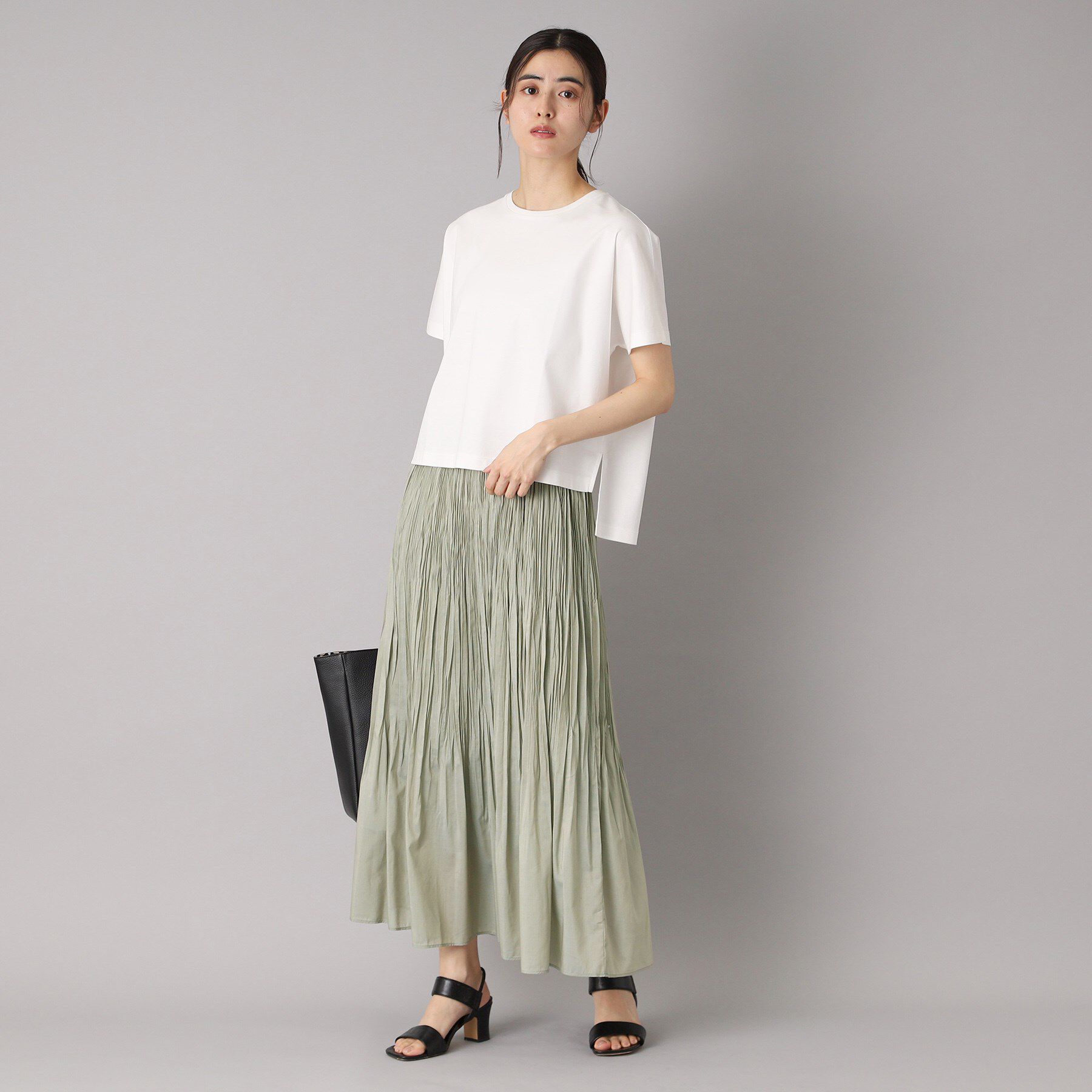 DRESSTERIOR「【ウエストゴム/ミディ丈】シアープリーツスカート」|スカート|