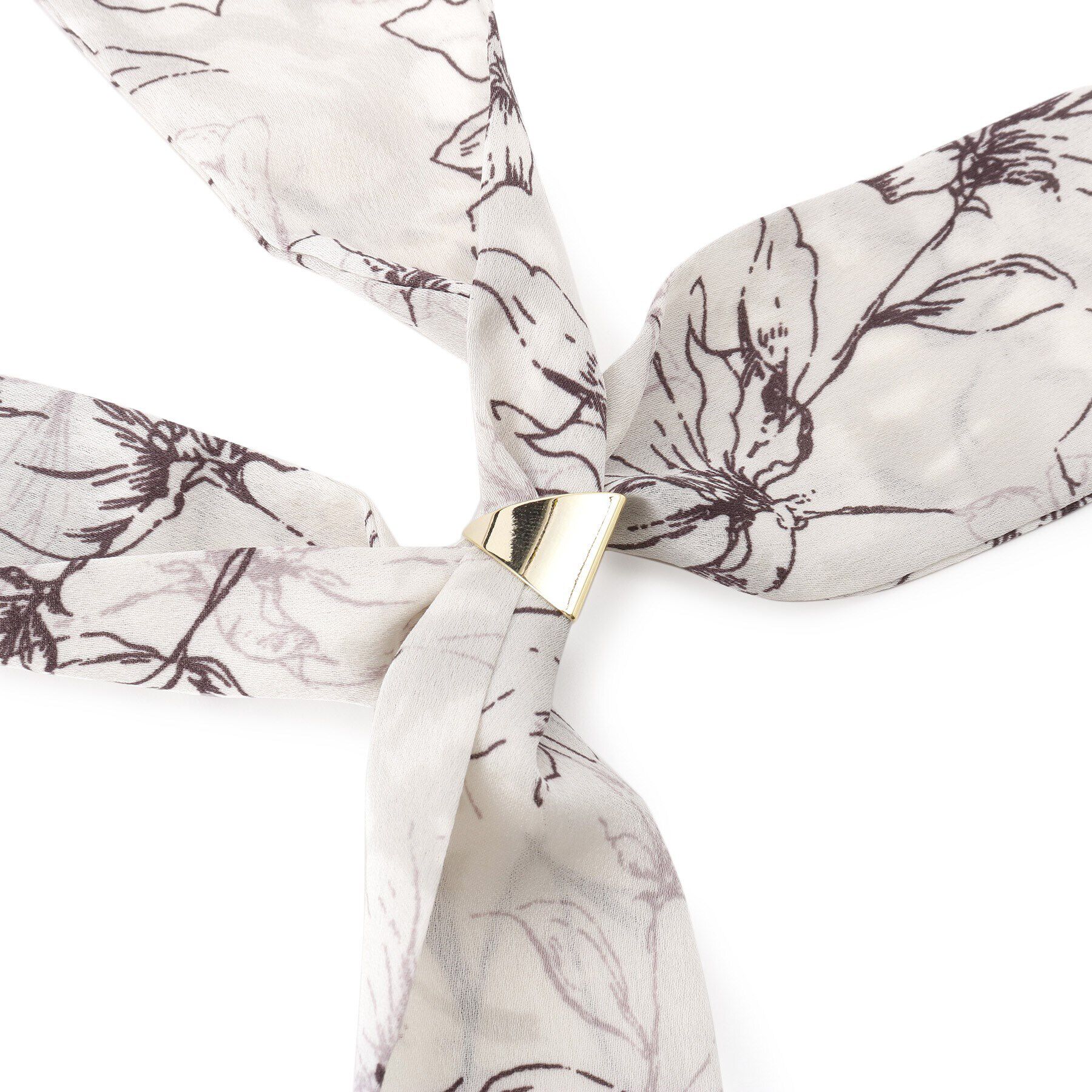 grove「線花柄ナロースカーフ」|バンダナ・スカーフ|