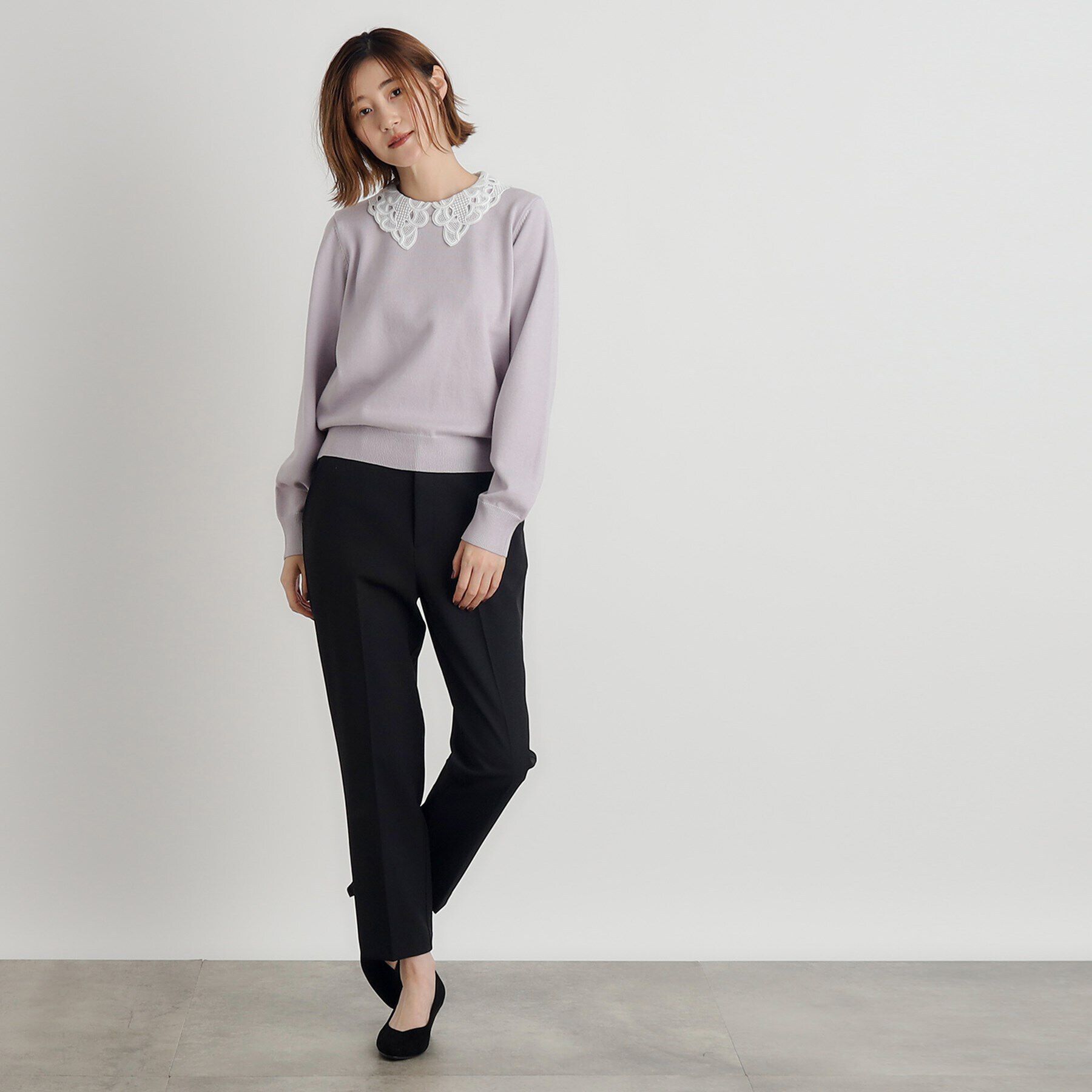 grove「取り外し衿付きニットプルオーバー」|ニット・セーター|