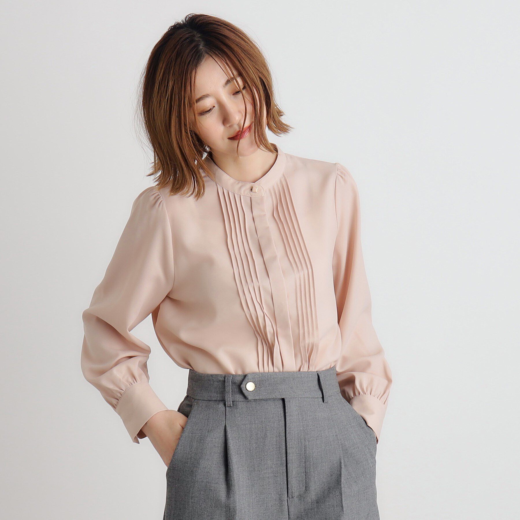 grove「ピンタックギャザースリーブブラウス」|シャツ・ブラウス|