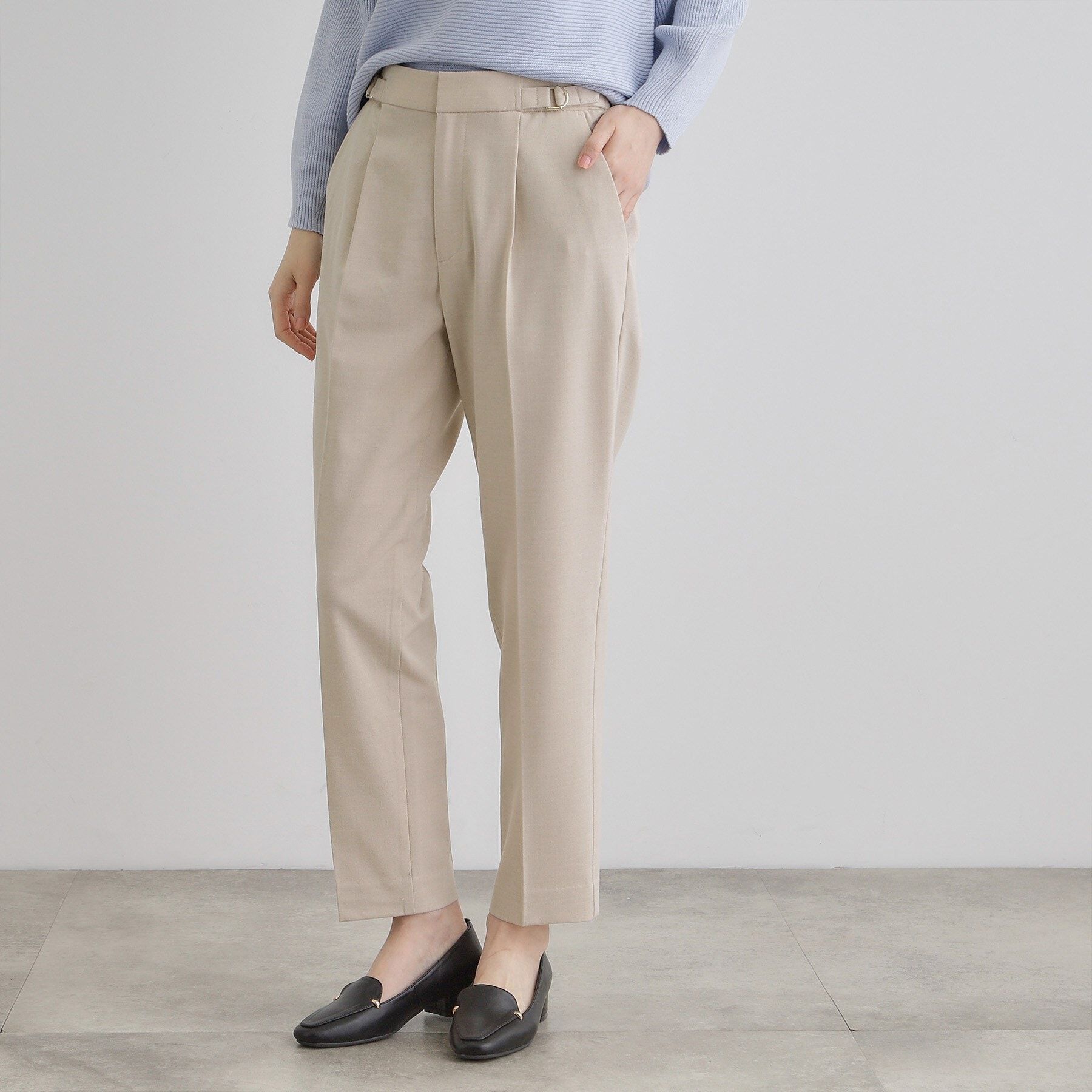 grove「【洗濯機で洗える】2WAYストレッチテーパードパンツ」|その他|ライトベージュ(05