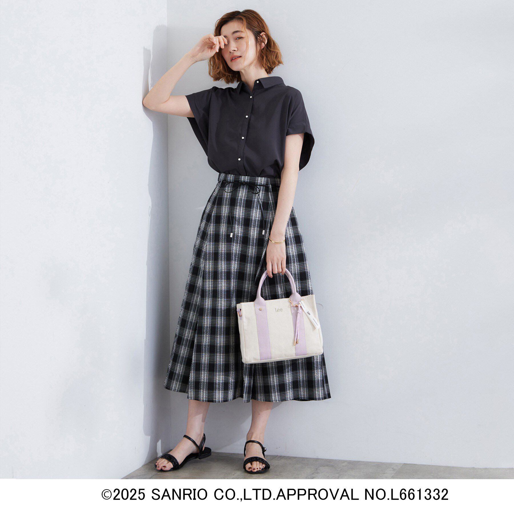 grove「【Lee&times;Kiki＆Lalaコラボ】スクエアキャンバストート」|トートバッグ|