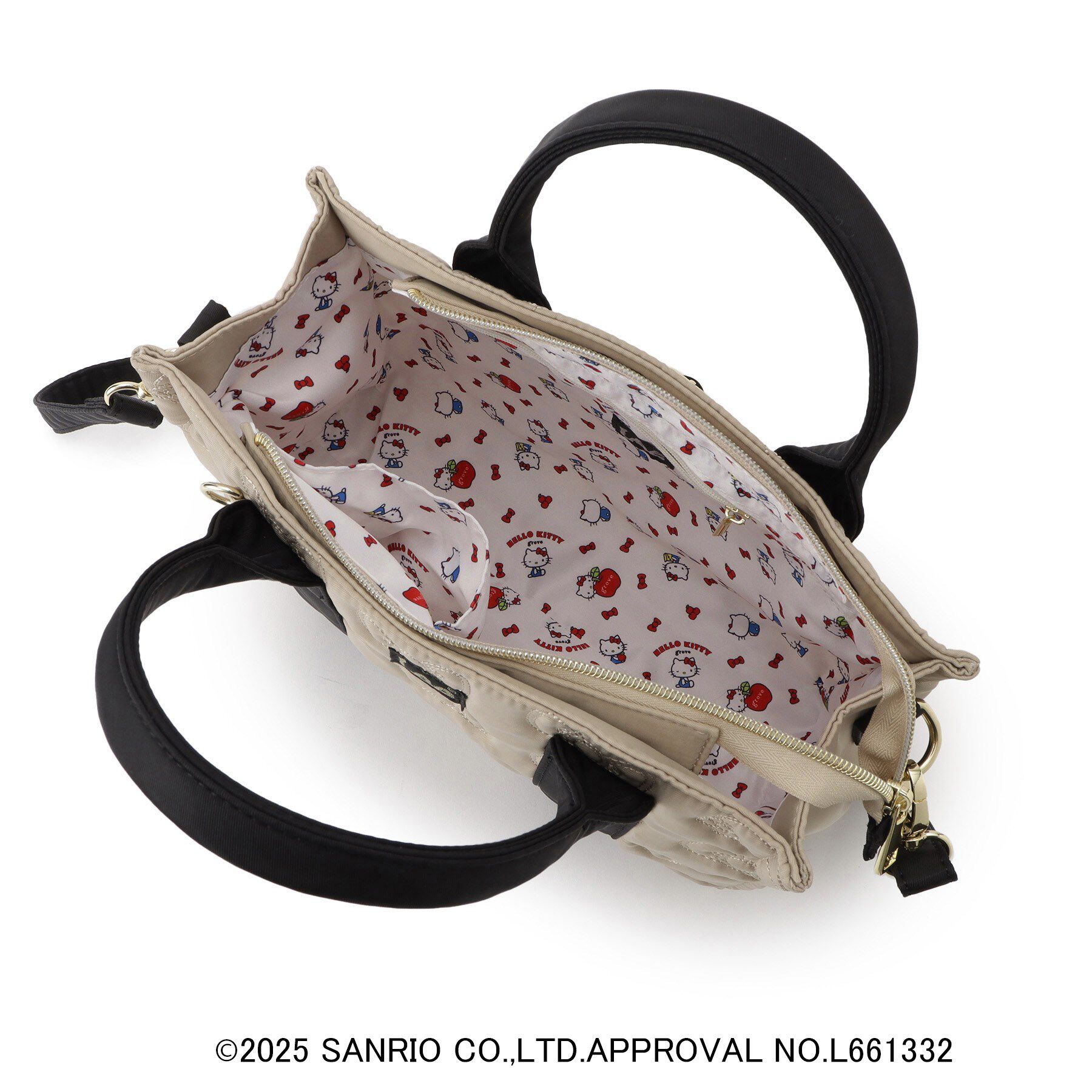 grove「【ハローキティ】Lee別注リボンキティキルトスクエアトート」|トートバッグ|