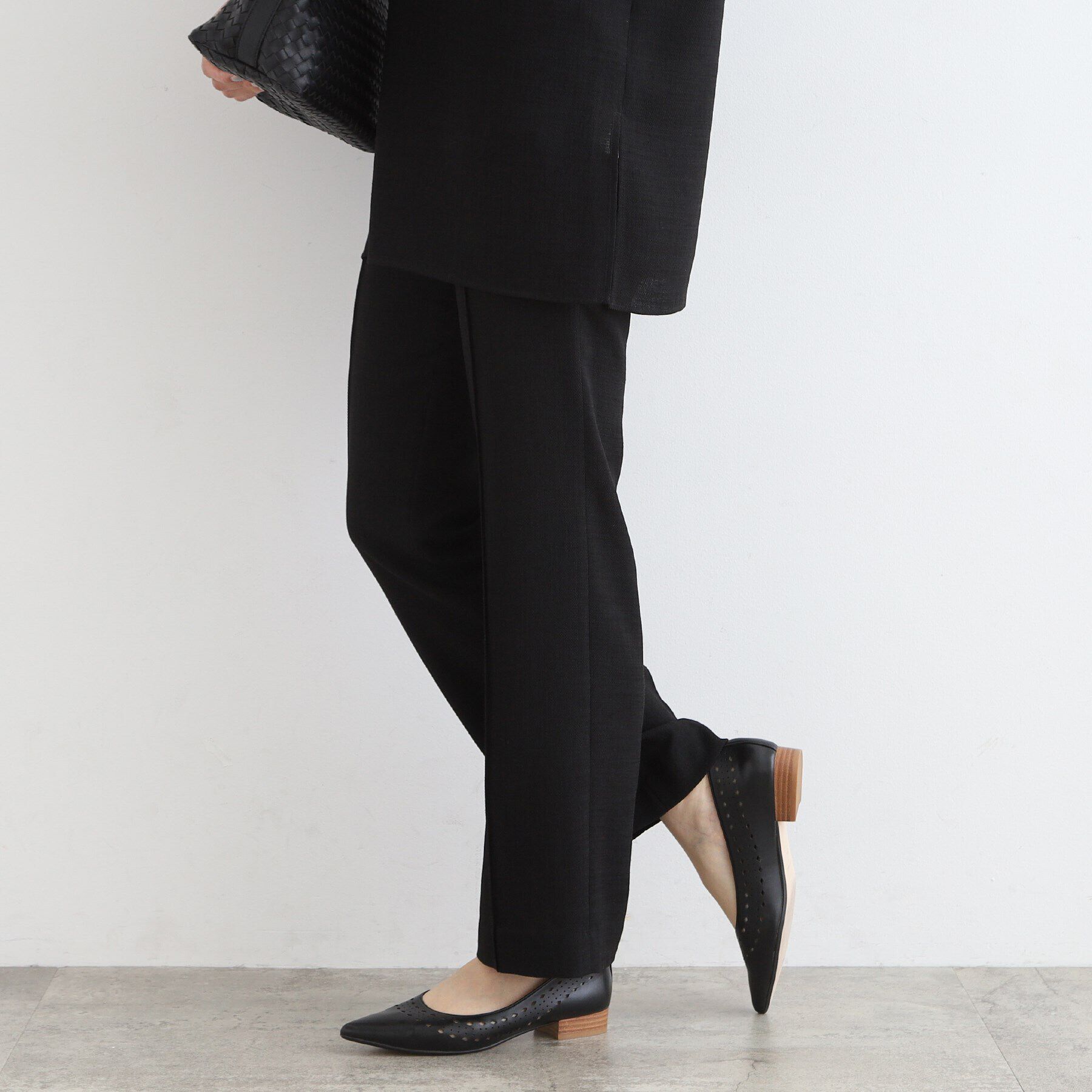 INDIVI「【洗える／日本製／SETUP可能】トリアセテート混ワイドパンツ」|その他|