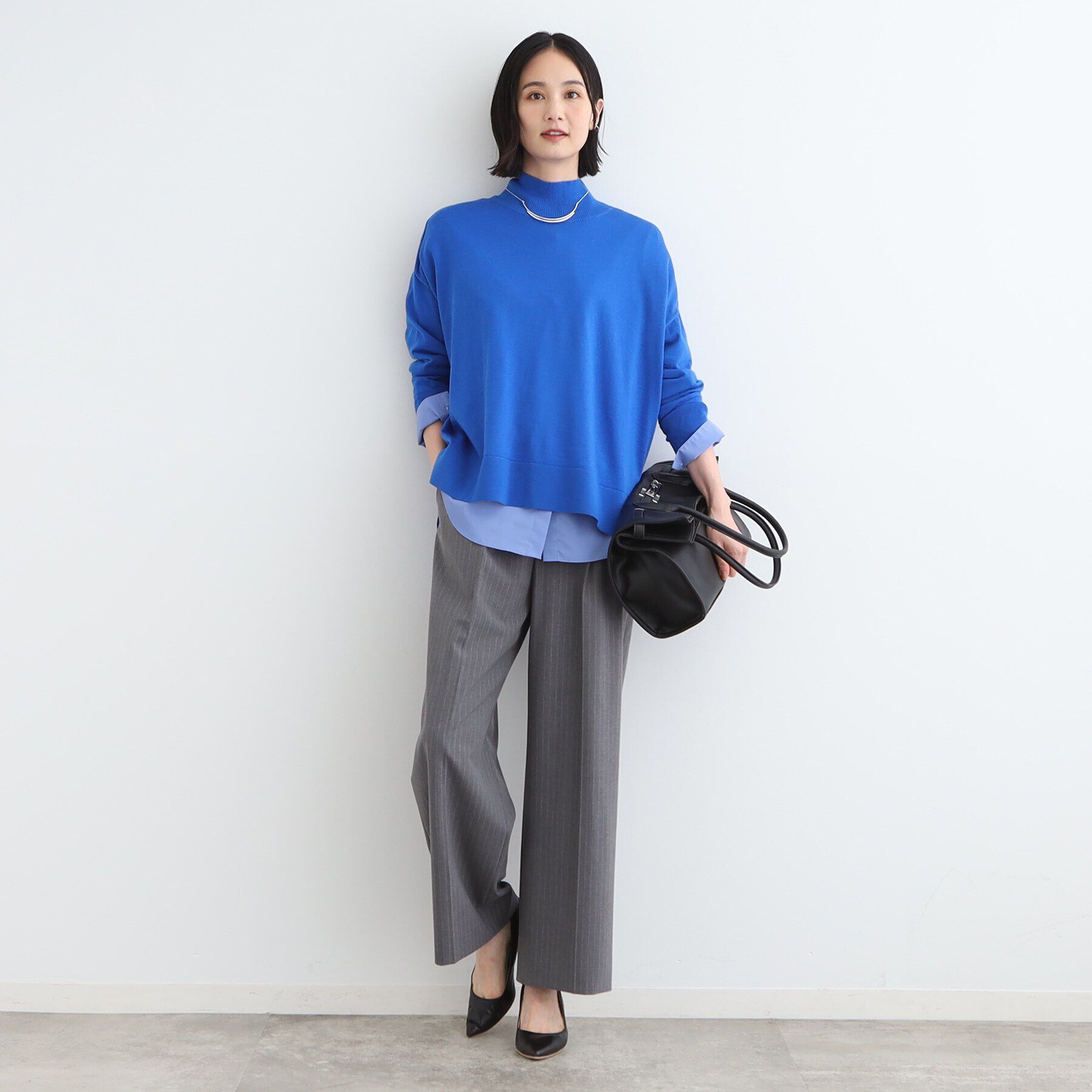 INDIVI「【ウール混】ハイネックドルマンデザインニット」|ニット・セーター|