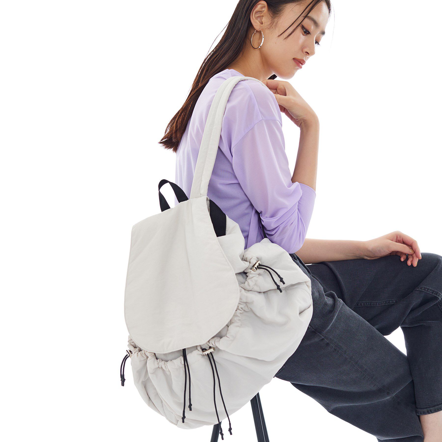 INDIVI「【超軽量】ギャザーリングリュック」|リュック|