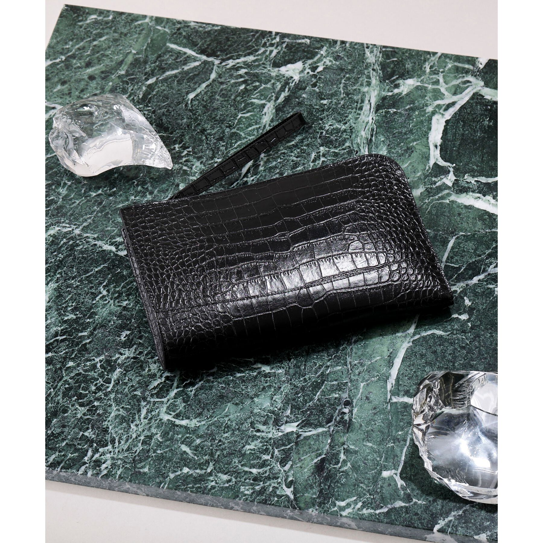 TAKEO KIKUCHI「【冠婚葬祭】ブラックレザー クラッチバッグ」|クラッチバッグ|