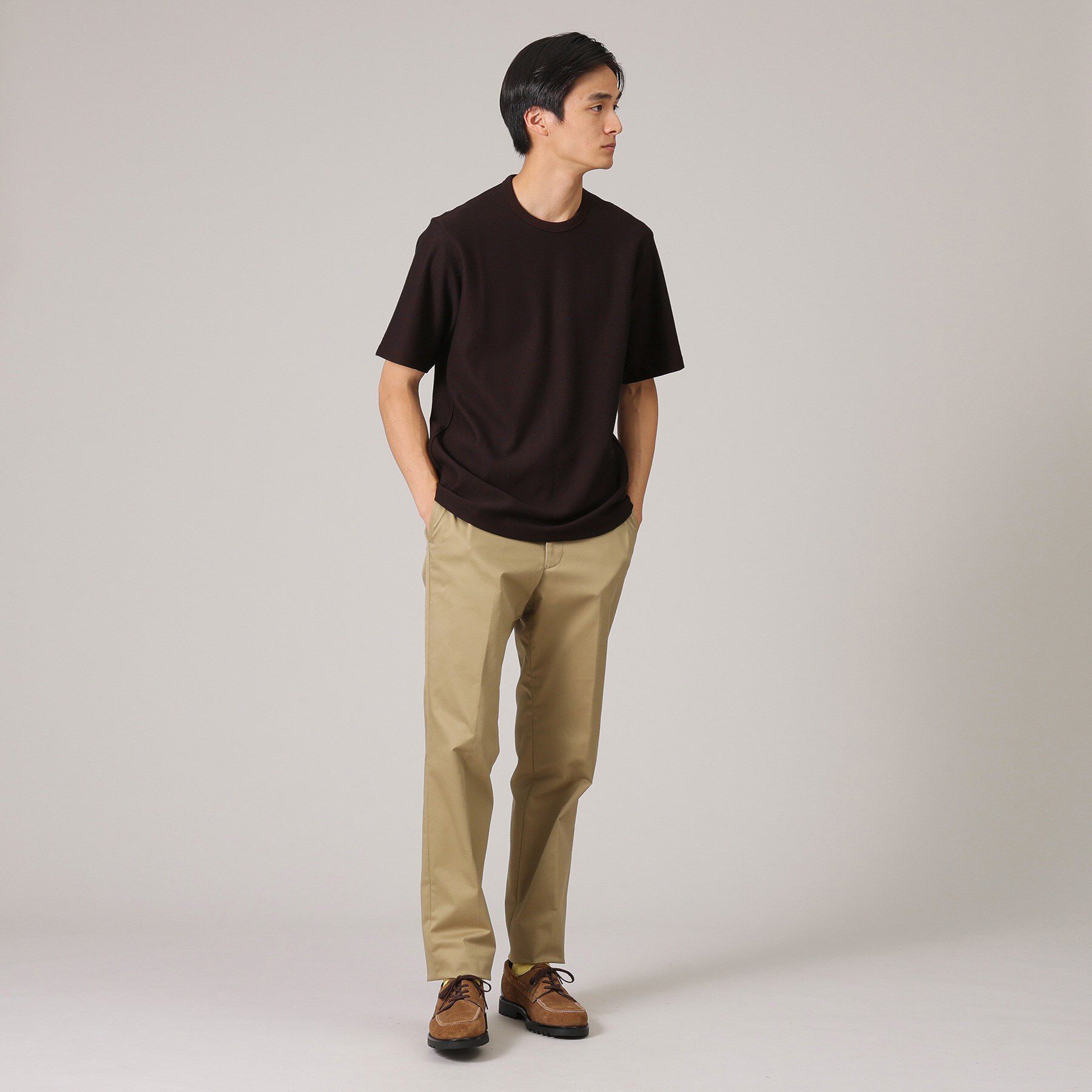 TAKEO KIKUCHI「【尾州織/Made in JAPAN】メランジ Tシャツ」|Tシャツ・カットソー|