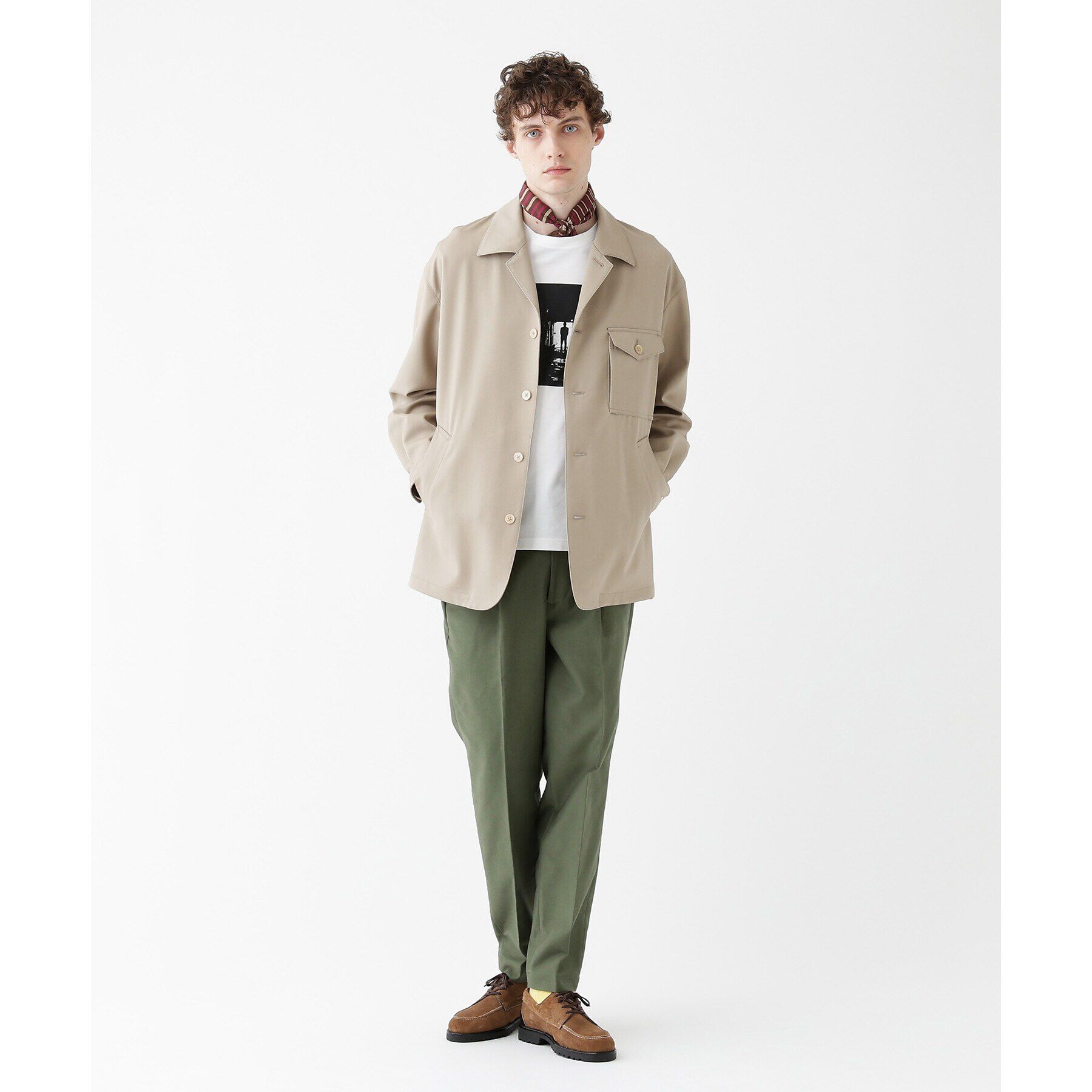 TAKEO KIKUCHI「【THE FLAGSHIP】ソフトギャバディン 羽織シャツ」|シャツ・ブラウス|