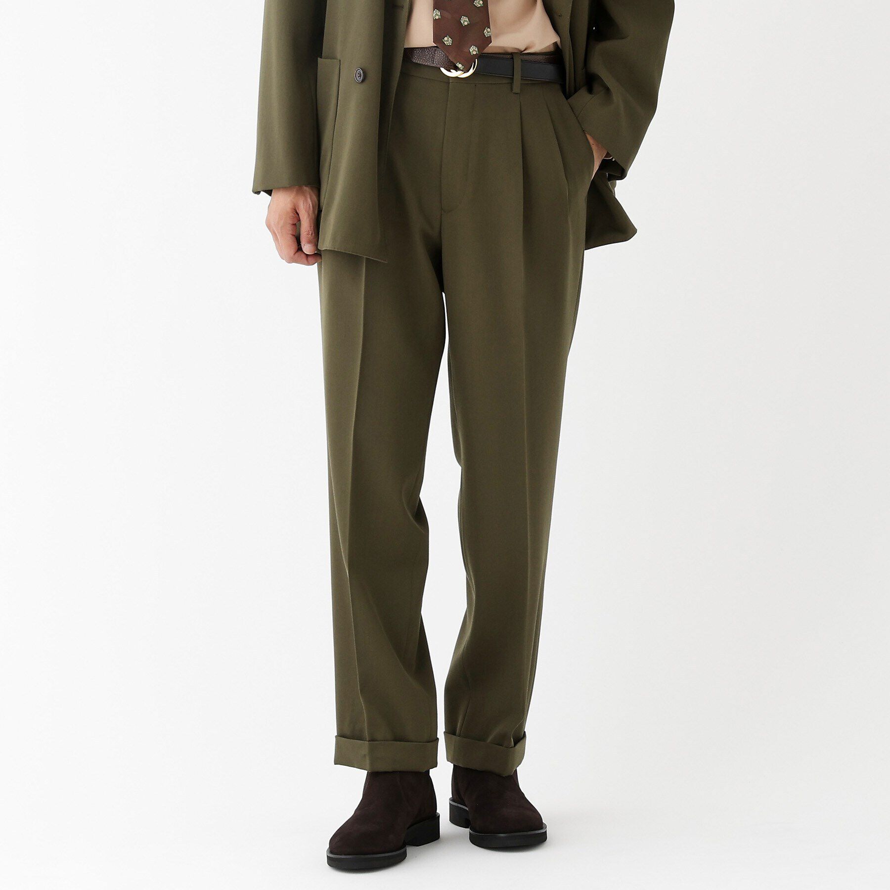 TAKEO KIKUCHI「【THE FLAGSHIP】ギャバ ダブル パンツ」|その他|ｶｰｷ(027)