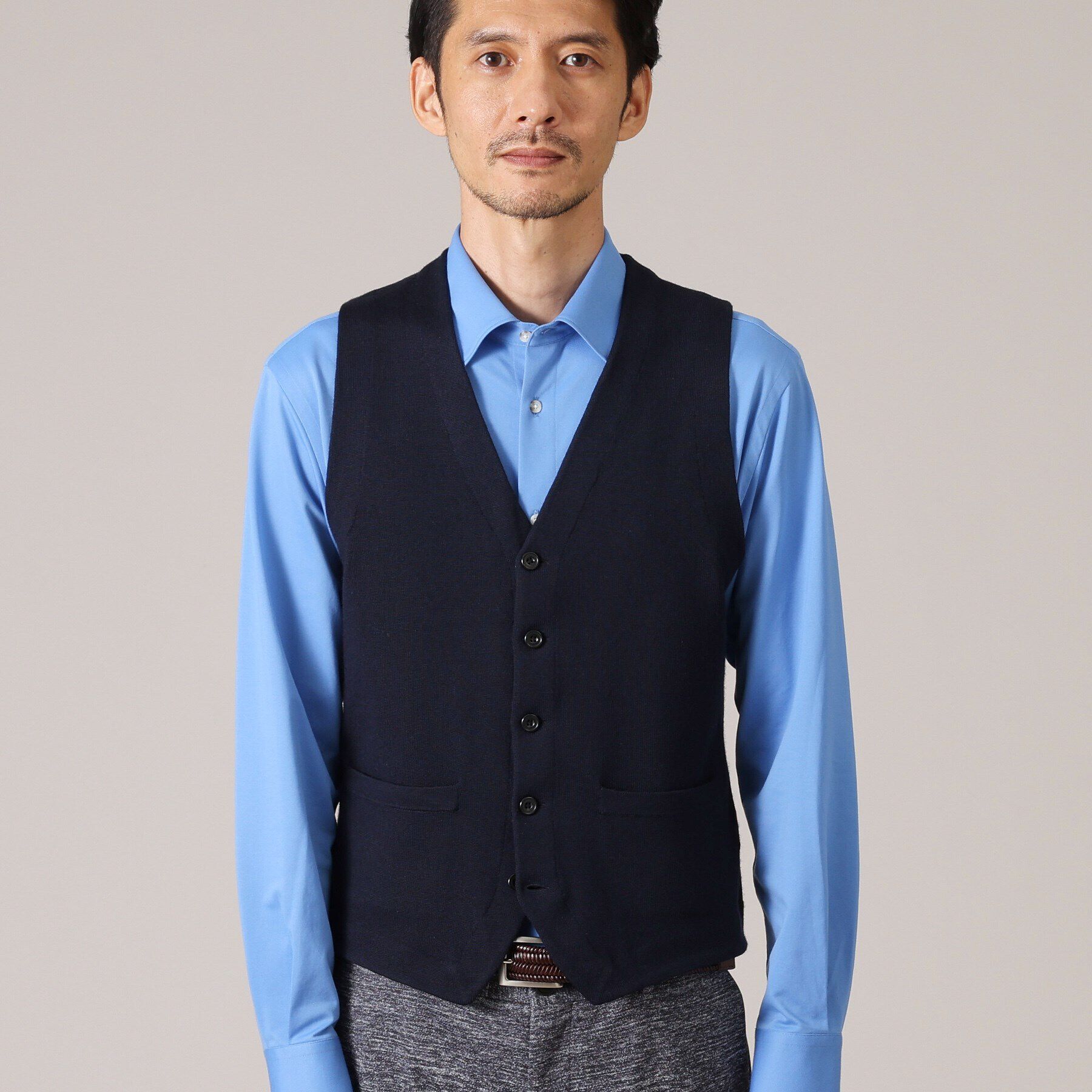 TAKEO KIKUCHI「【アンチピリング】ニット ジレ」|ニット・セーター|