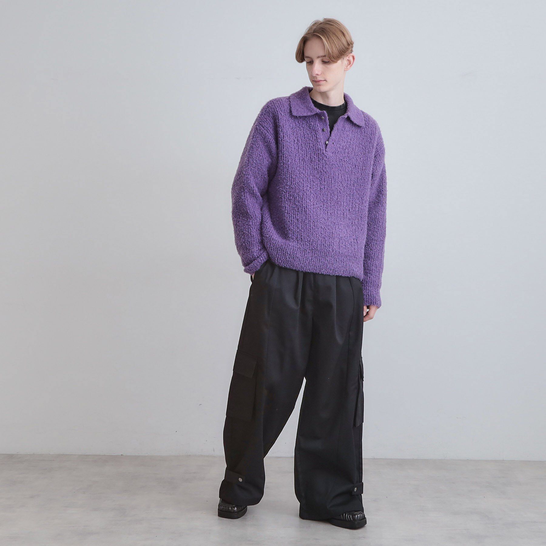 tk.TAKEO KIKUCHI「ブークレニットポロシャツ」|ニット・セーター|