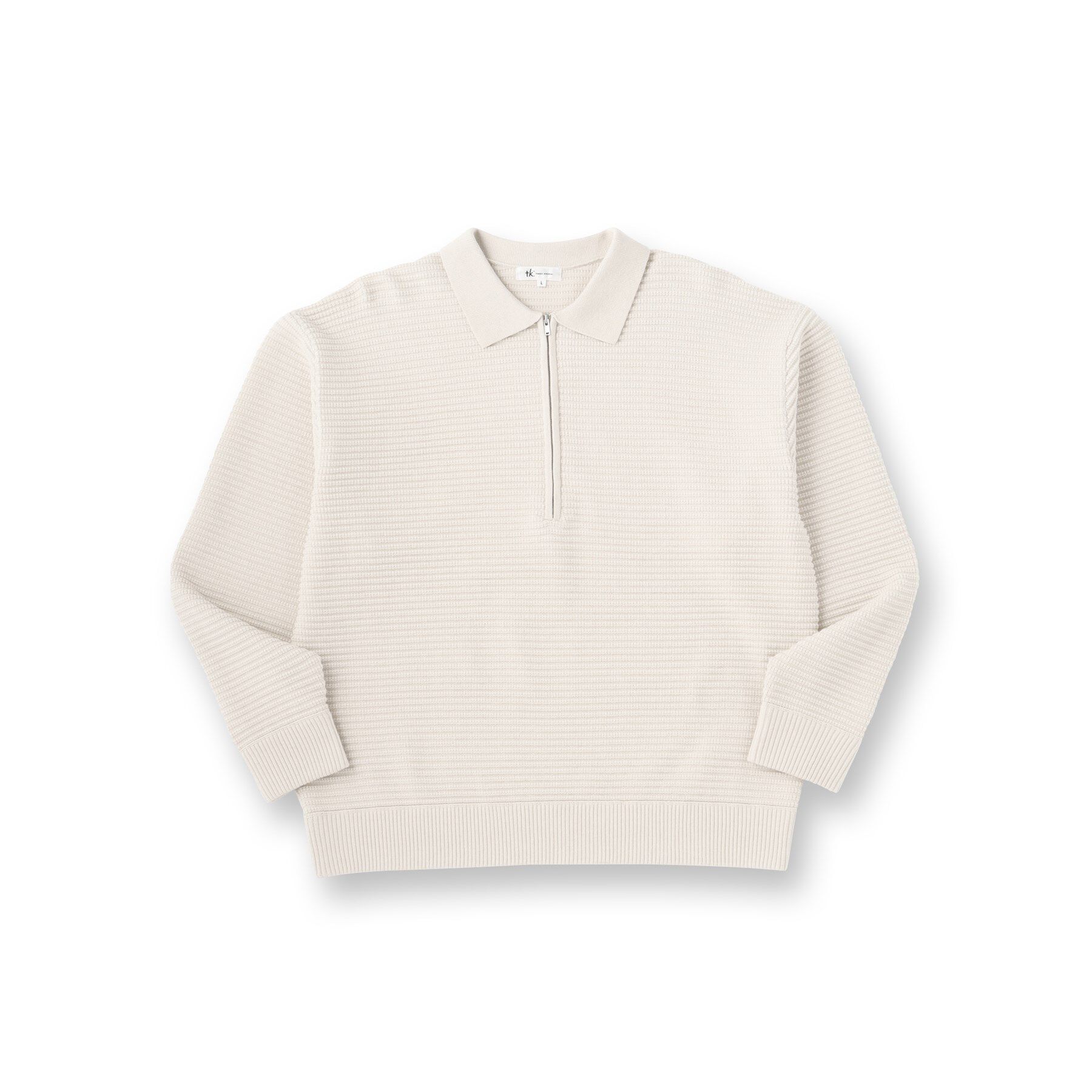 tk.TAKEO KIKUCHI「ハーフジップニットポロシャツ」|ニット・セーター|