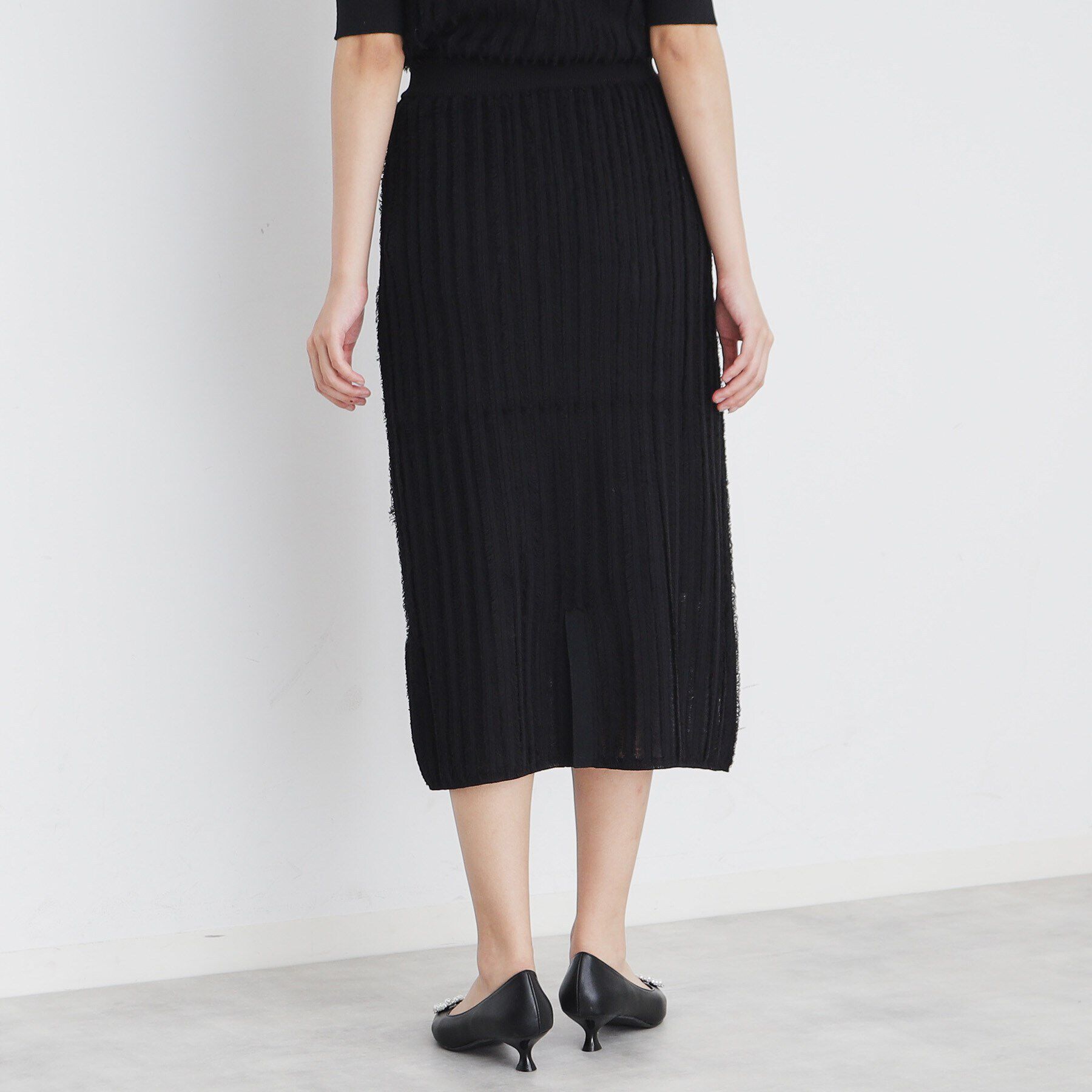 index「カットフリンジニットタイトスカート/セットアップ対応【洗濯機洗い可】」|スカート|