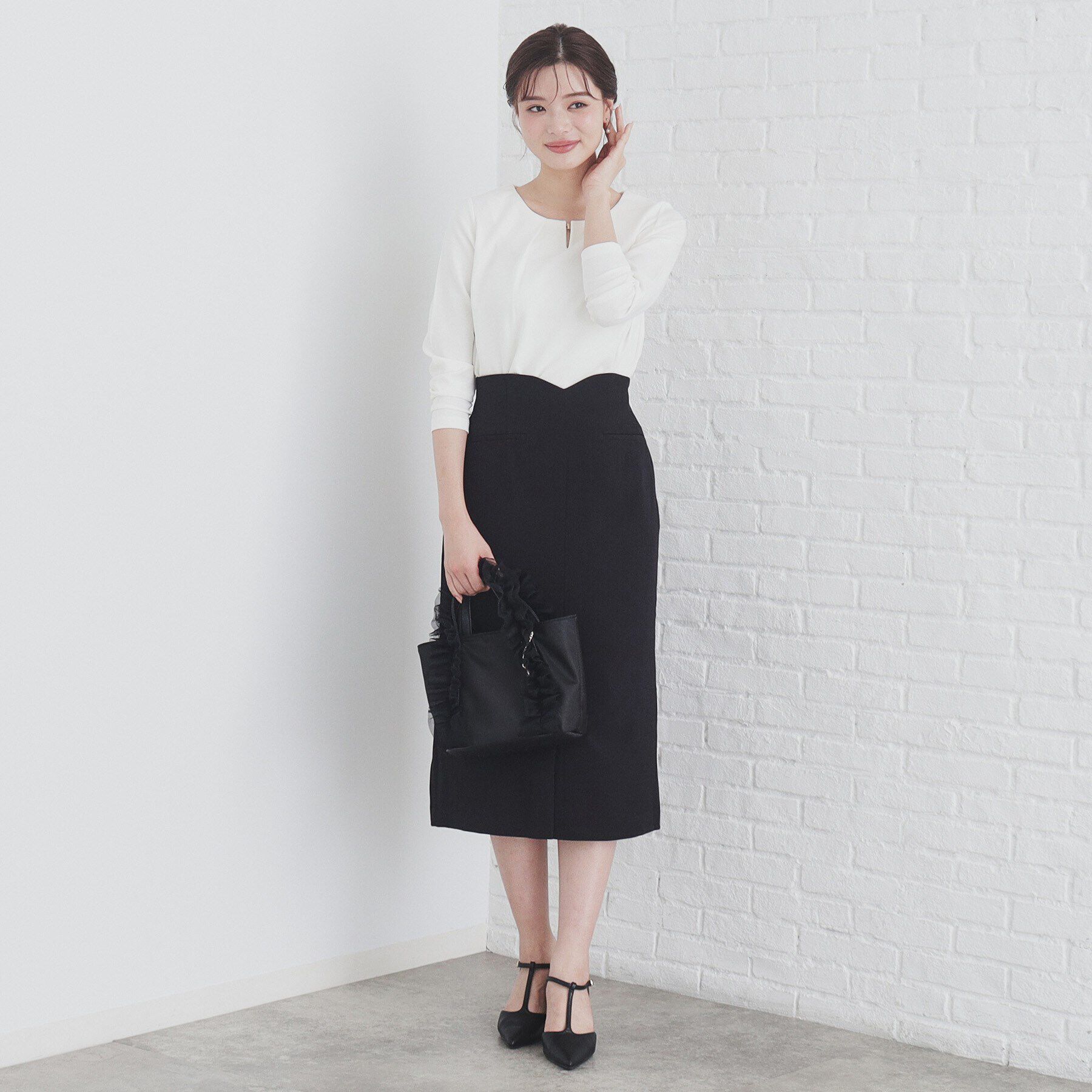 index「ストレッチハートウエストタイトスカート【洗濯機洗い可/防シワ】」|スカート|