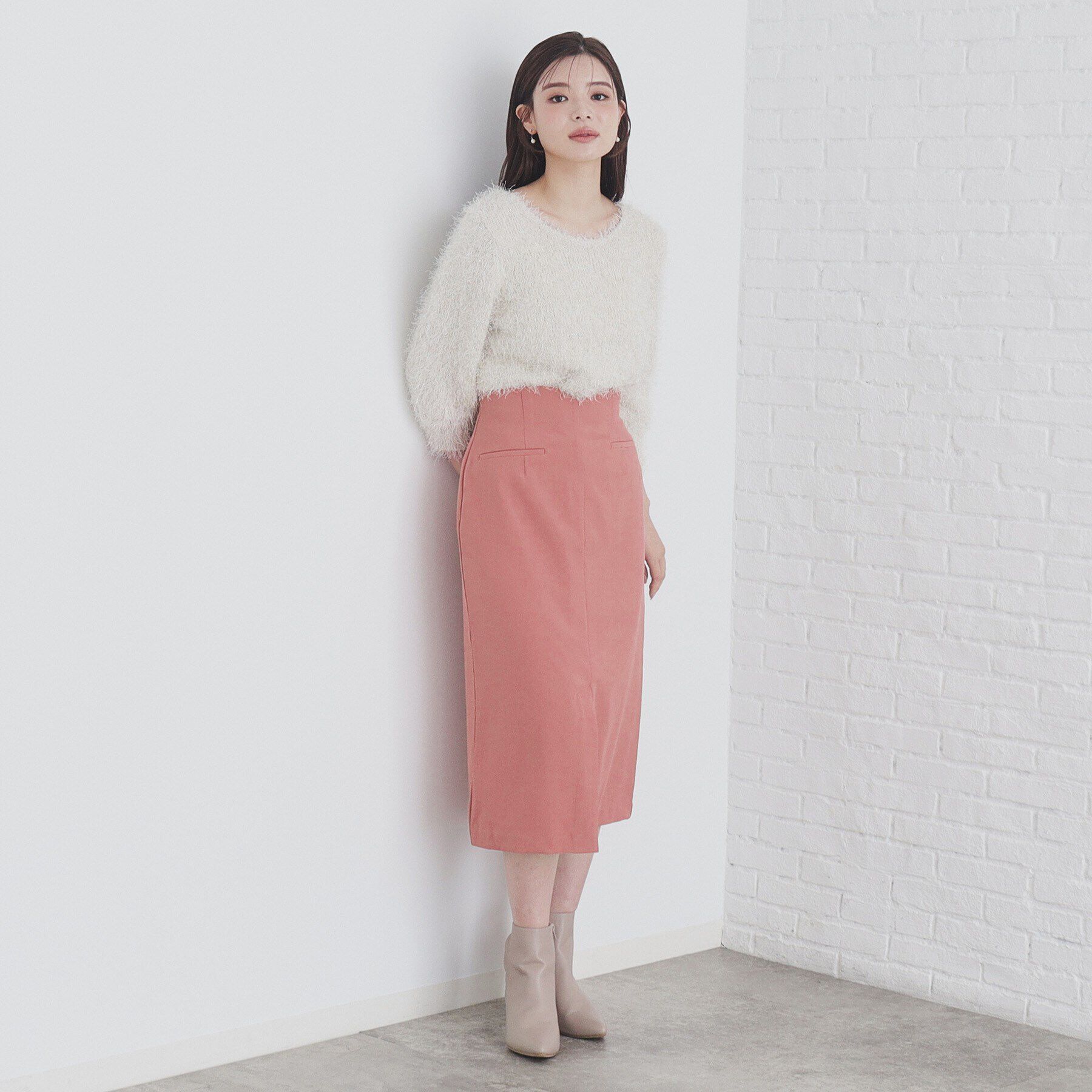 index「ストレッチハートウエストタイトスカート【洗濯機洗い可/防シワ】」|スカート|