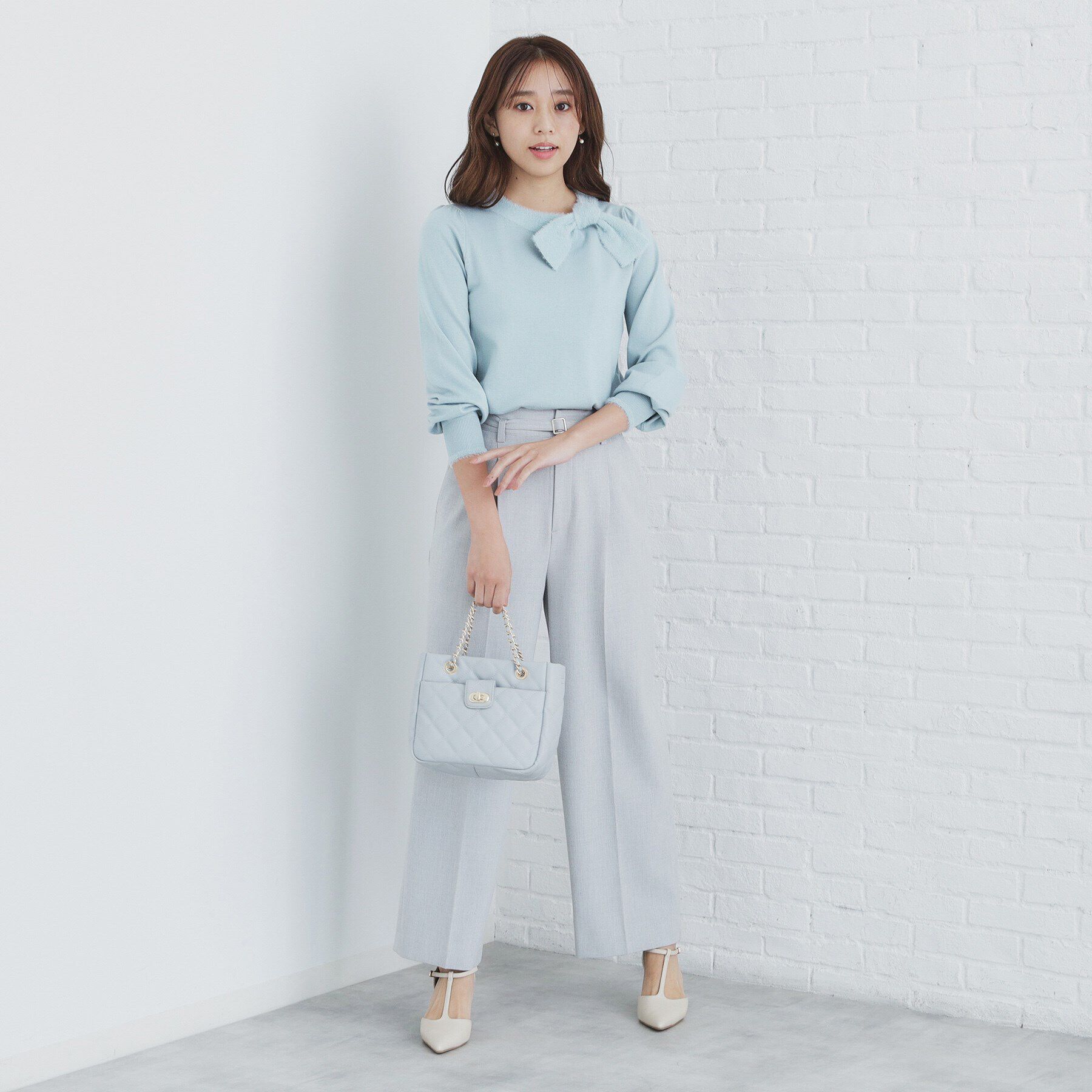 index「《6color/XS-LLsize》リボン取り外し2WAY フェザーリボンニット【洗濯機洗い可】」|ニット・セーター|