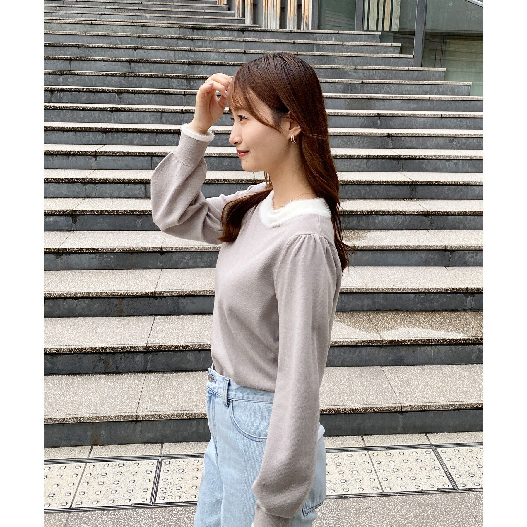 index「《6color/XS-LLsize》リボン取り外し2WAY フェザーリボンニット【洗濯機洗い可】」|ニット・セーター|