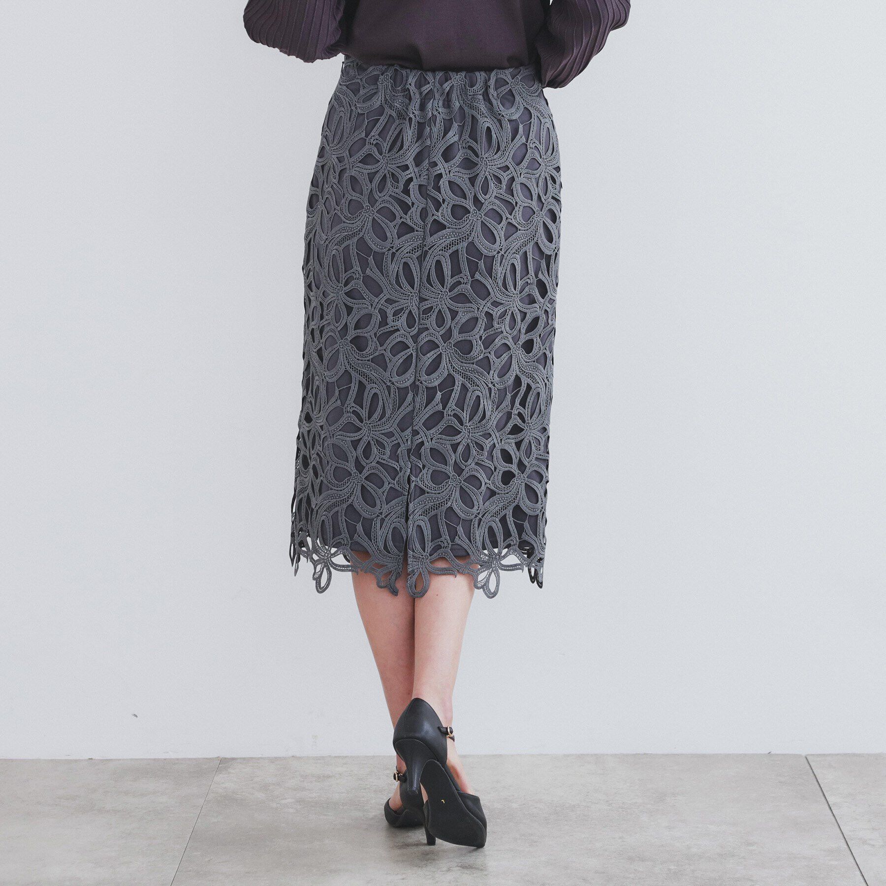 index「リボンレースタイトスカート【洗濯機洗い可】」|スカート|