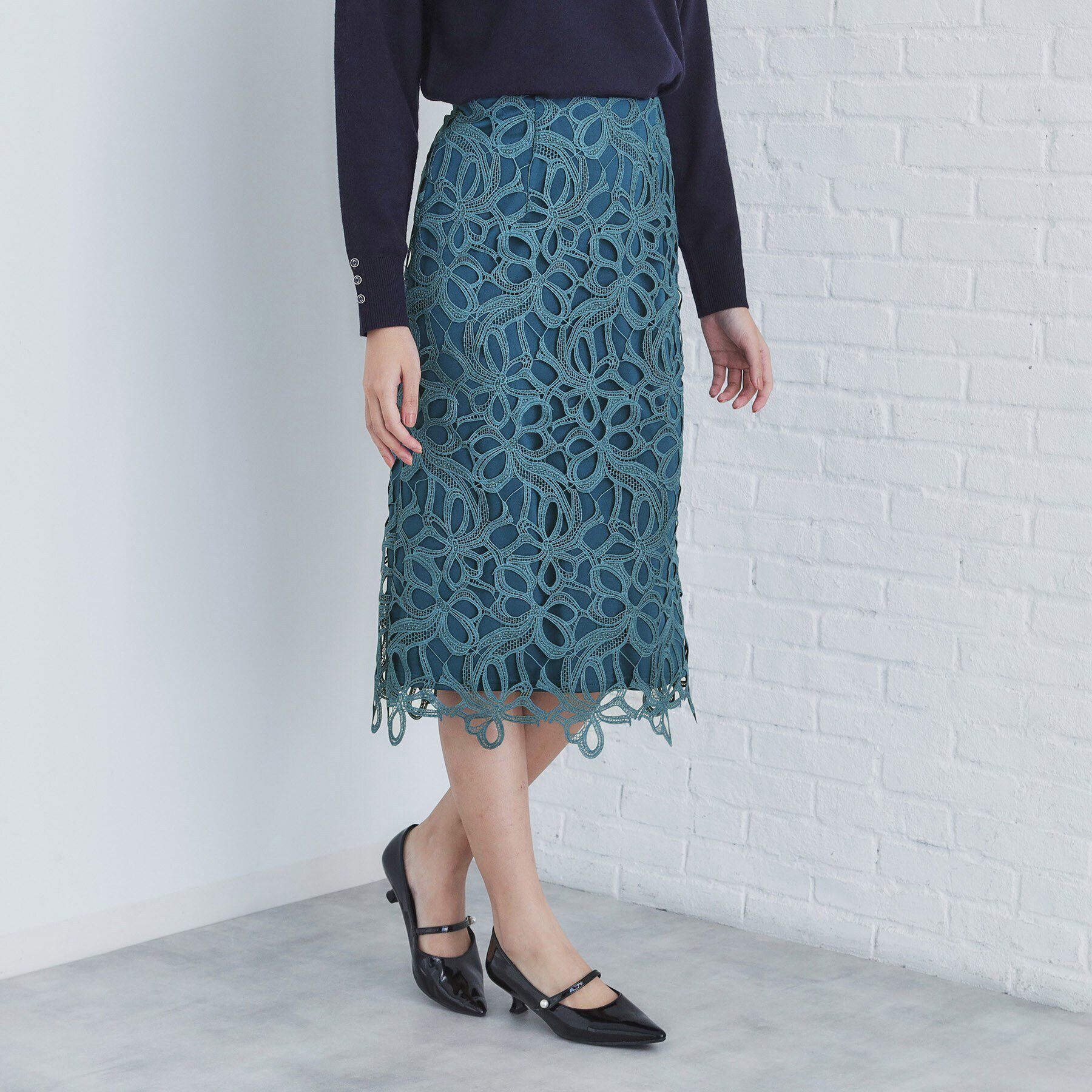 index「リボンレースタイトスカート【洗濯機洗い可】」|スカート|