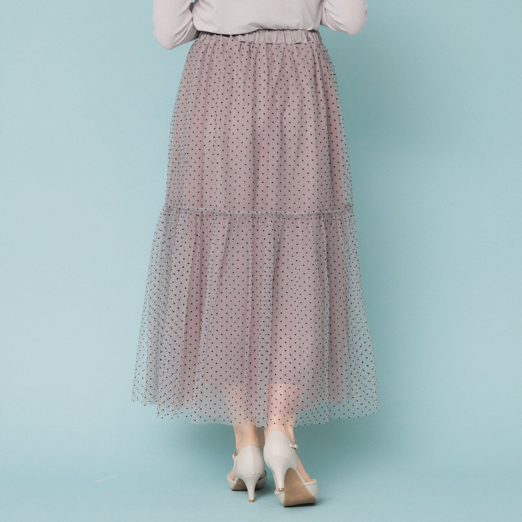 index「ドットチュールティアードスカート【洗濯機洗い可】」|スカート|