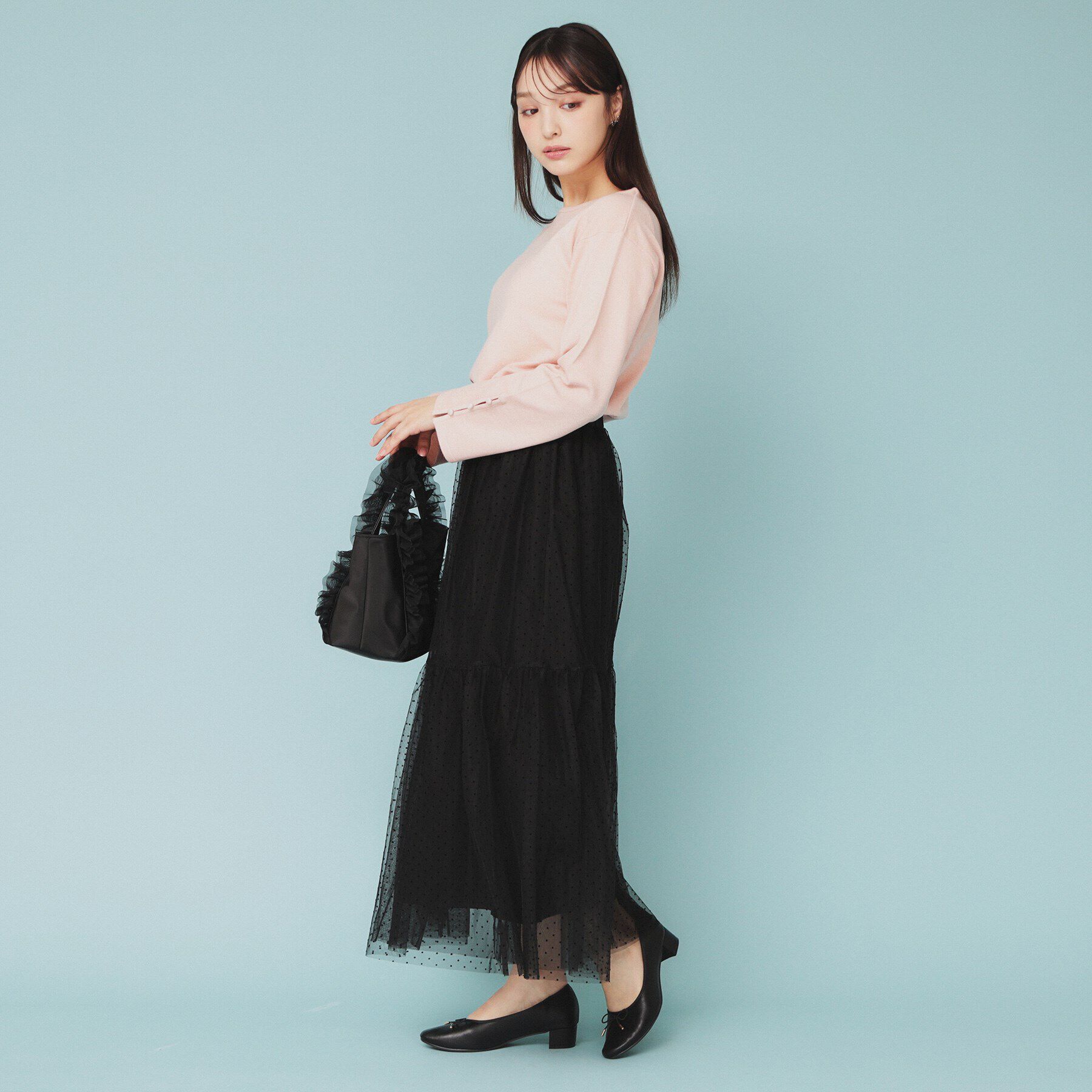 index「ドットチュールティアードスカート【洗濯機洗い可】」|スカート|