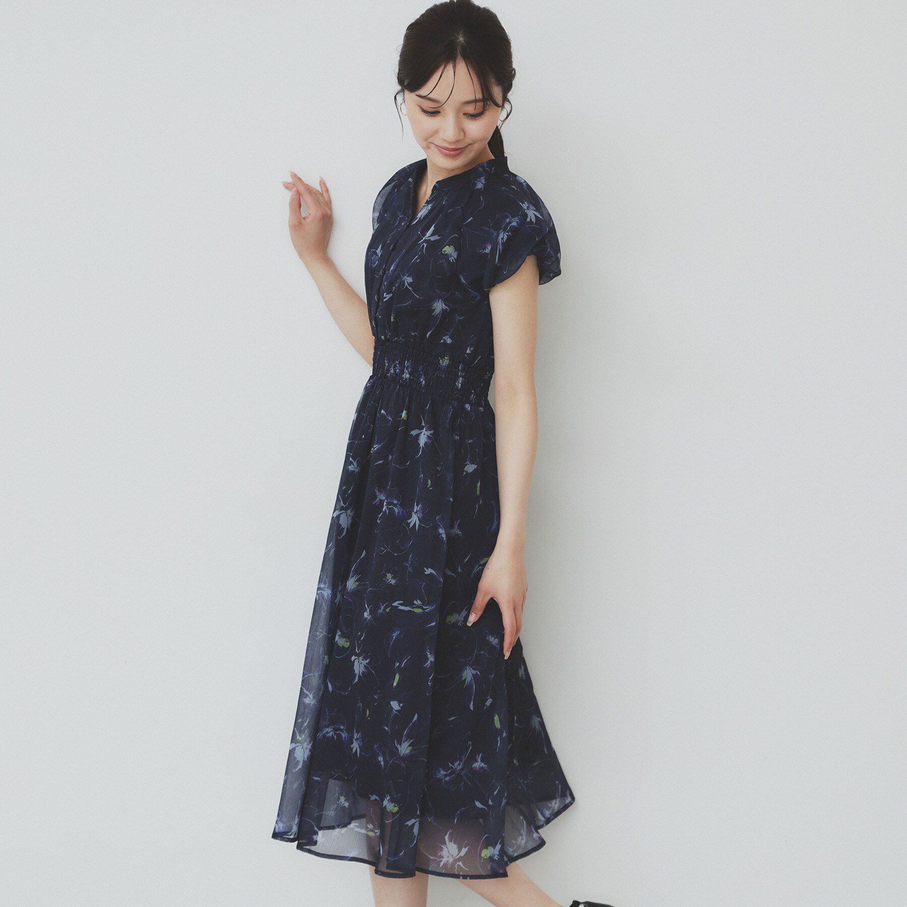index「シアーフラワーワンピース【洗濯機洗い可】」|ワンピース|